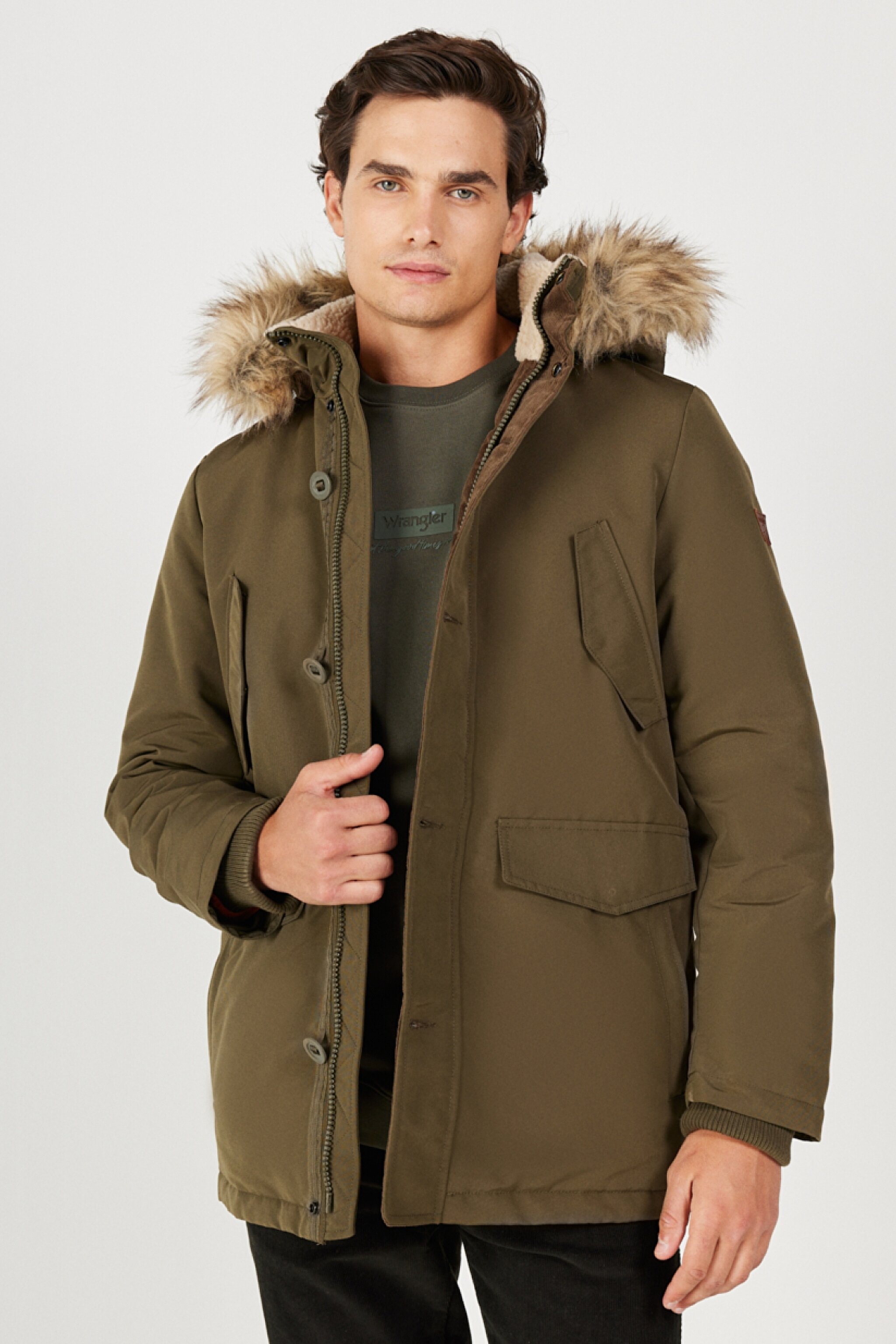 Regular Fit Normal Kesim Mont - Ivy Green-W4D0WXXIX (görsel 2)