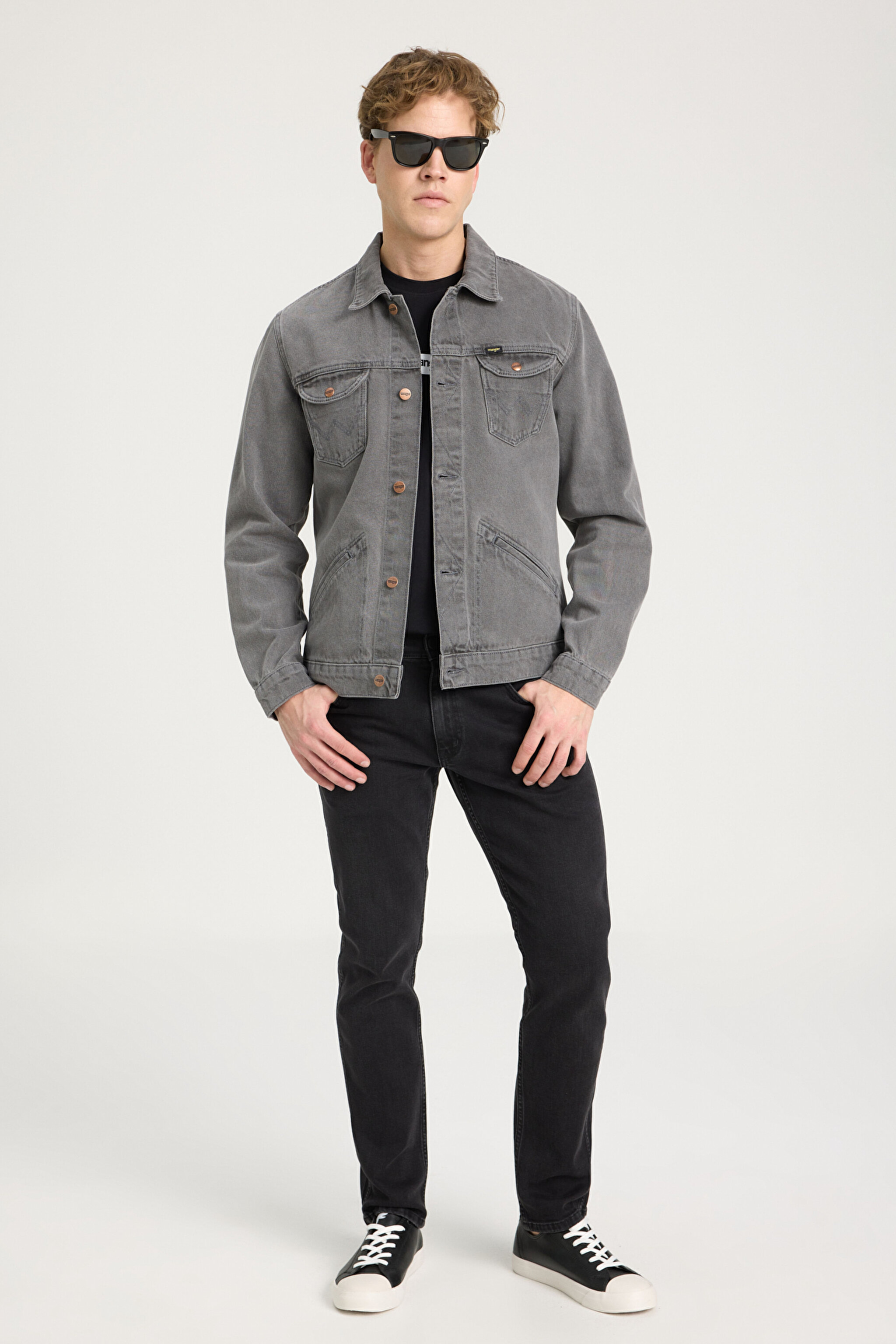 Regular Fit Rahat Kesim %100 Pamuk Denim Ceket - Golden Grey-W4MJ4439H (görsel 3)