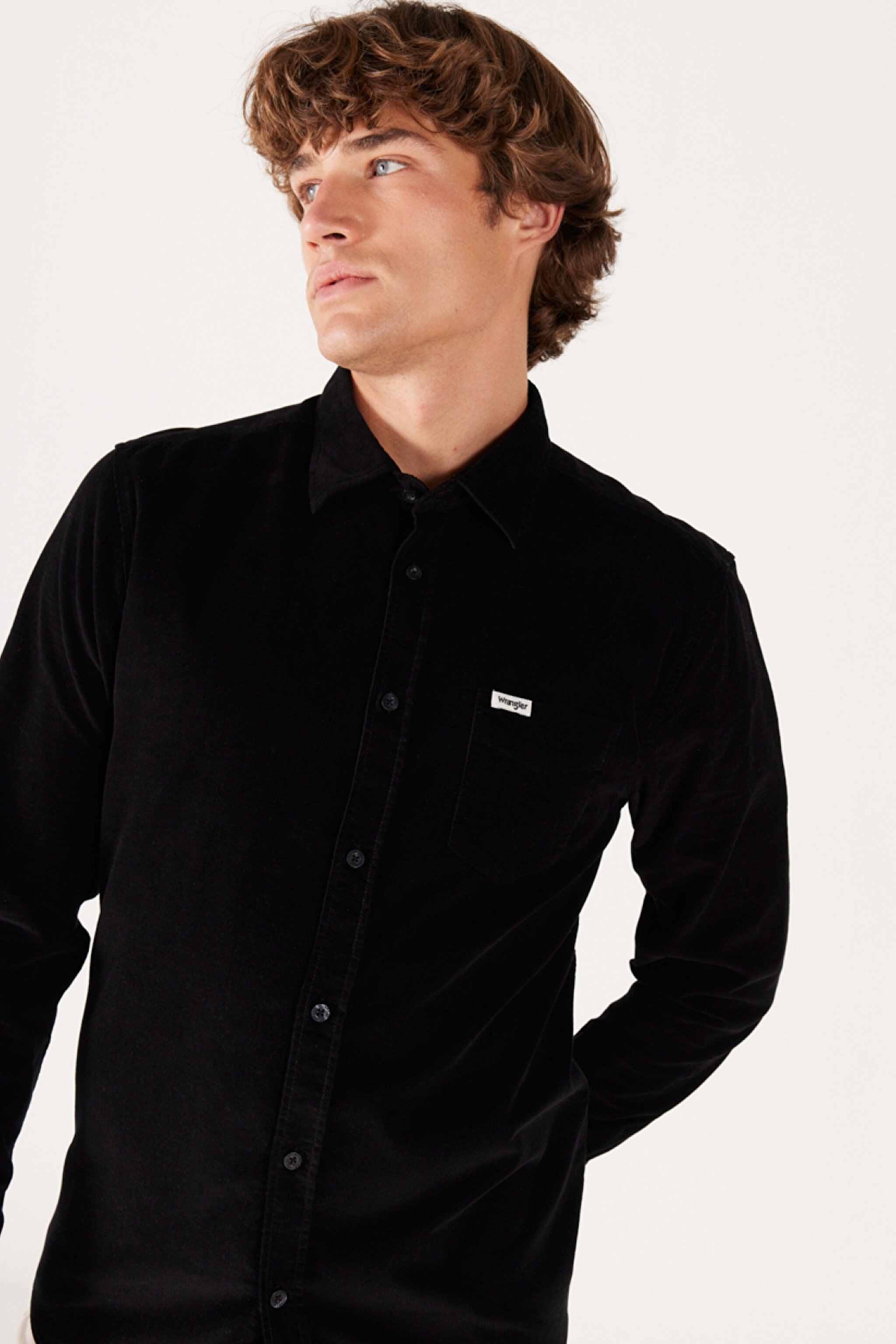Regular Fit Normal Kesim %100 Pamuk Uzun Kollu Gömlek - Black-W5A14A100 (görsel 5)