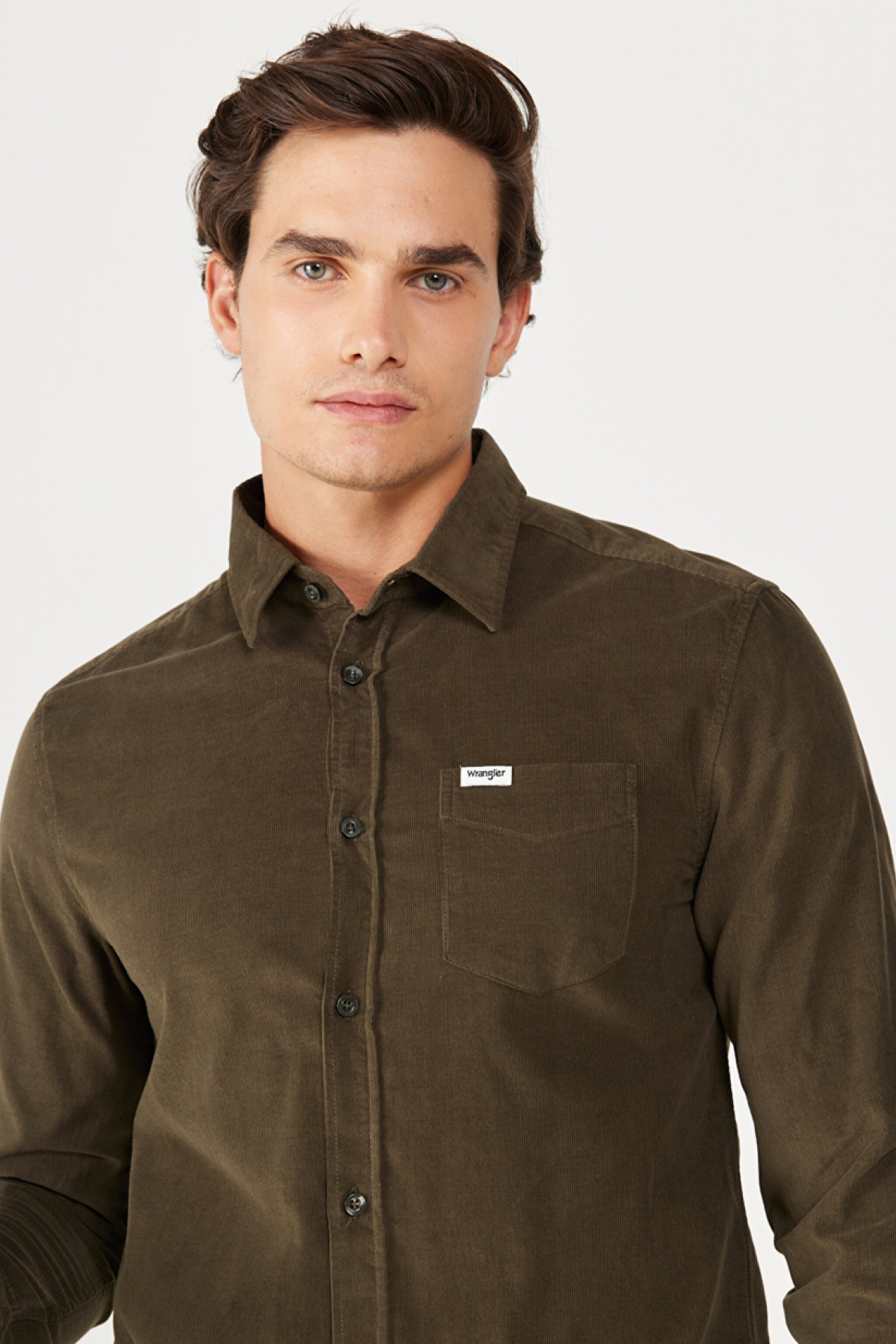 Regular Fit Normal Kesim %100 Pamuk Uzun Kollu Gömlek - Green-W5A14AXIX (görsel 4)
