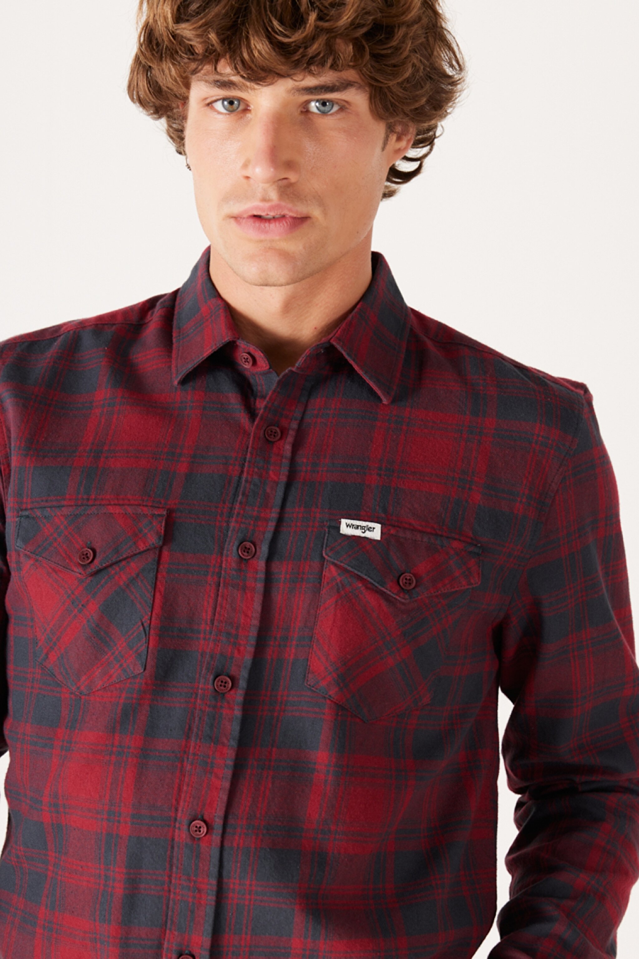 Regular Fit Normal Kesim %100 Pamuk Uzun Kollu Gömlek - Red-W5M8T2X2G (görsel 3)