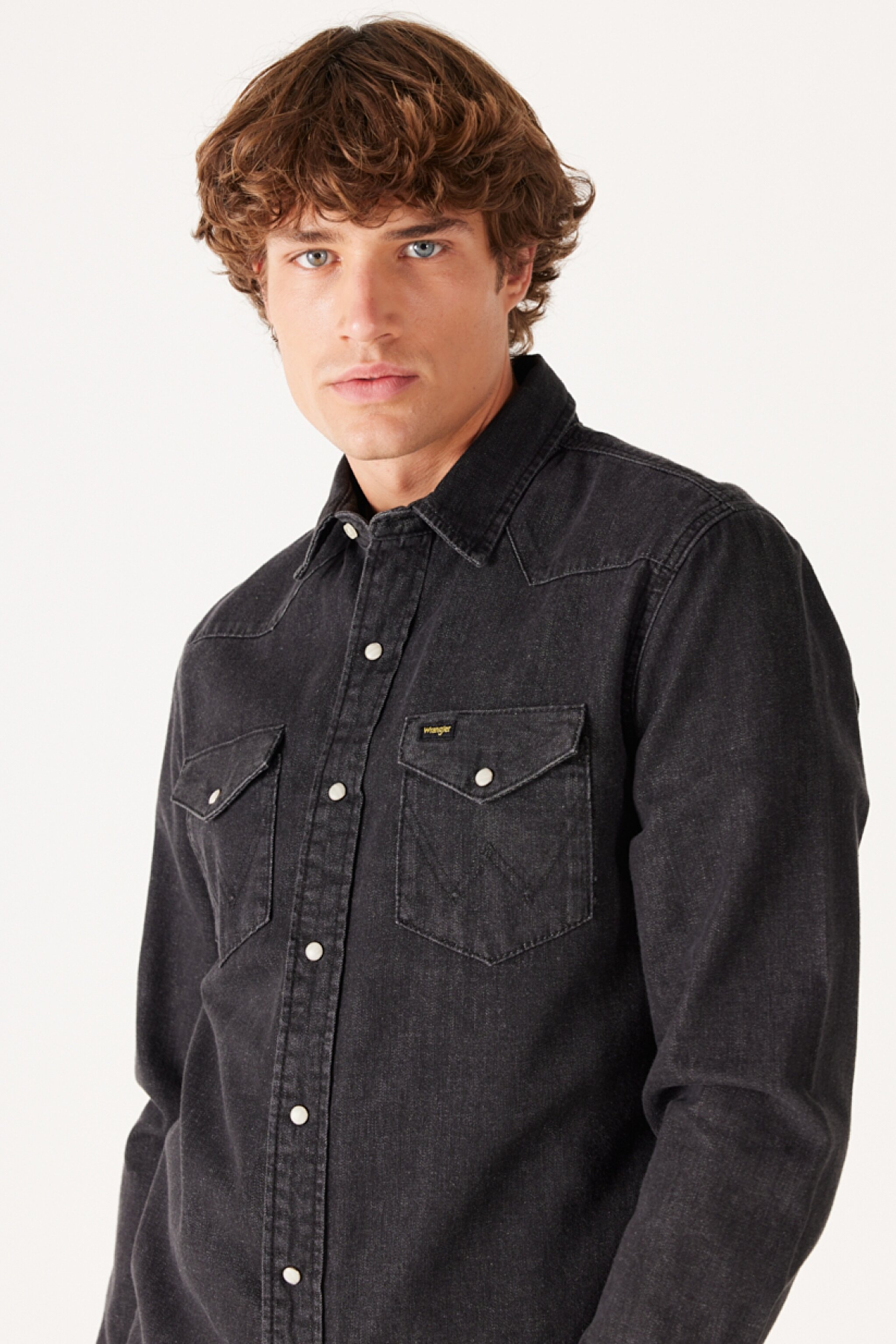 Regular Fit Normal Kesim %100 Pamuk Denim Gömlek - Anthracite-W5MSMR339 (görsel 3)