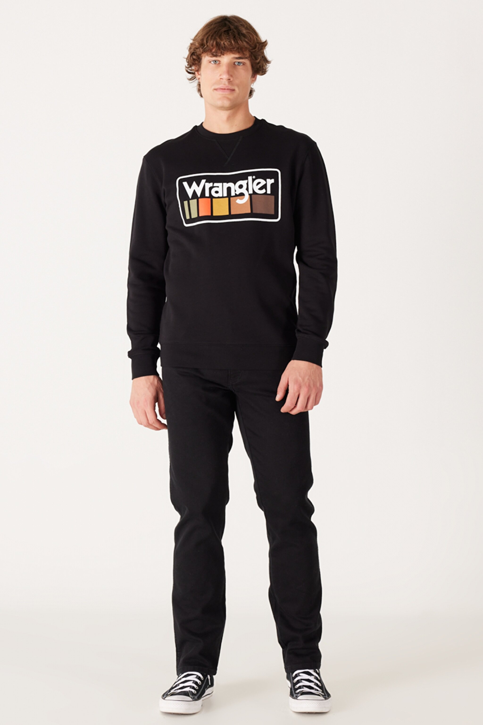 Regular Fit Normal Kesim %100 Pamuk İçi Polarlı Siyah Sweatshirt - Black-W646H1001 (görsel 4)