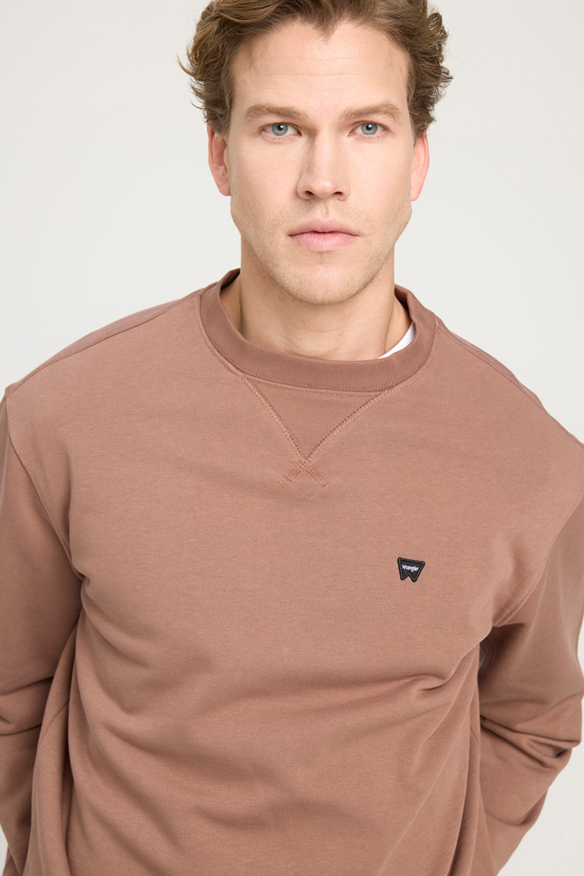 Regular Fit Normal Kesim Bisiklet Yaka %100 Pamuk Kahverengi Sweatshirt - Acorn-W661205543A96 (görsel 4)