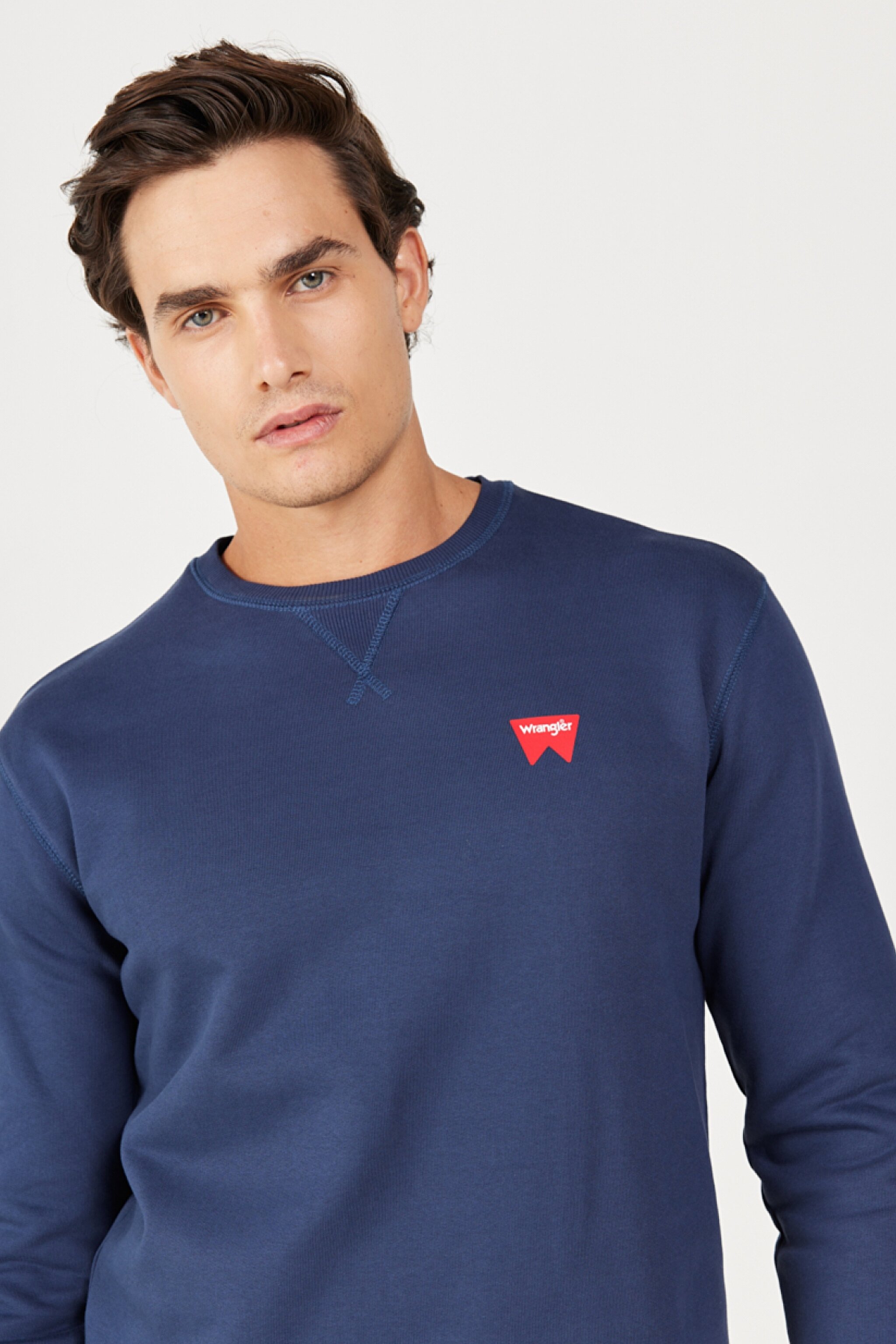 Regular Fit Normal Kesim %100 Pamuk Bisiklet Yaka Lacivert Swetshirt - Navy-W661HA114 (görsel 3)