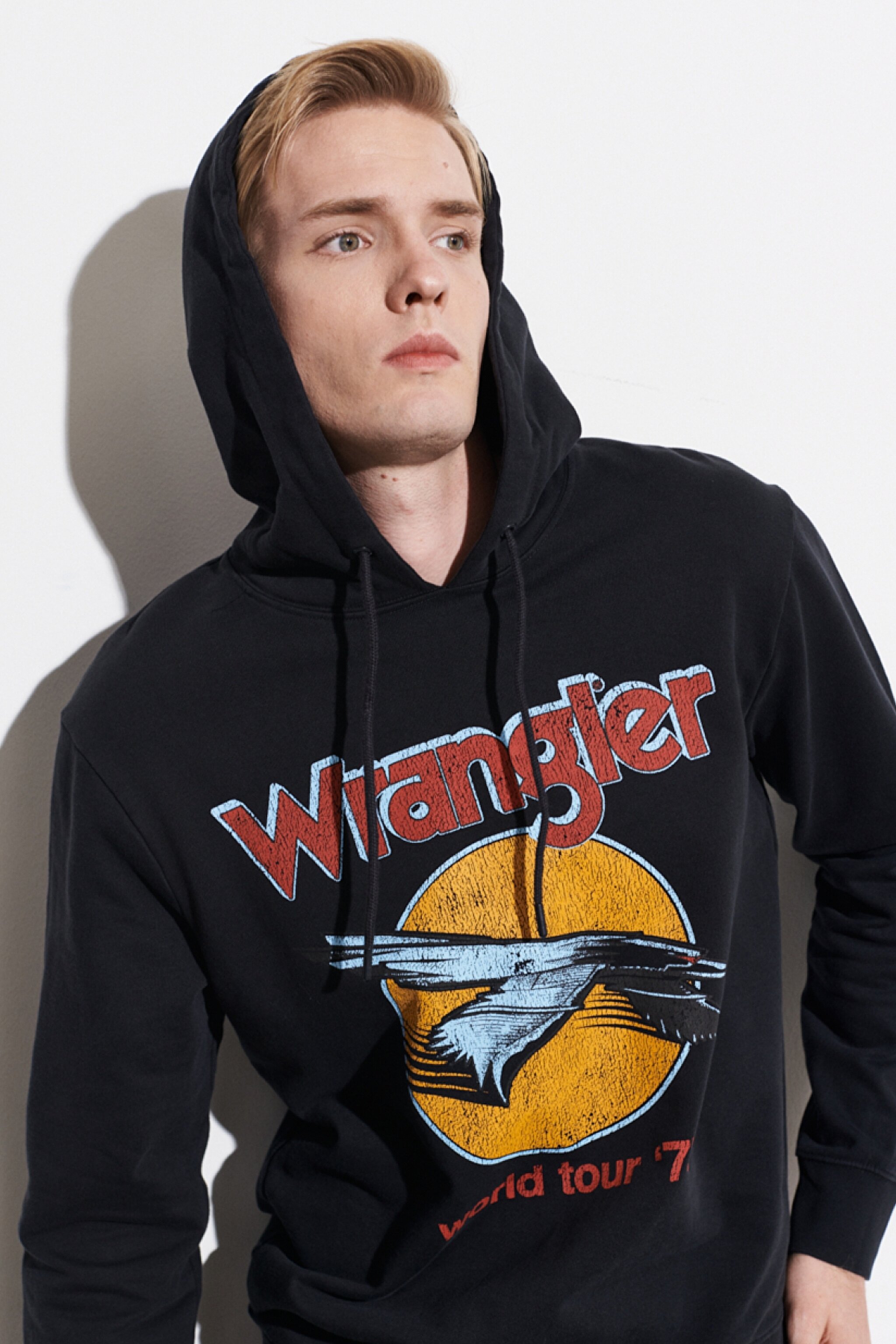 Regular Fit Normal Kesim %100 Pamuk Kapüşonlu Sweatshirt - Faded Black-W669ILXV6 (görsel 3)