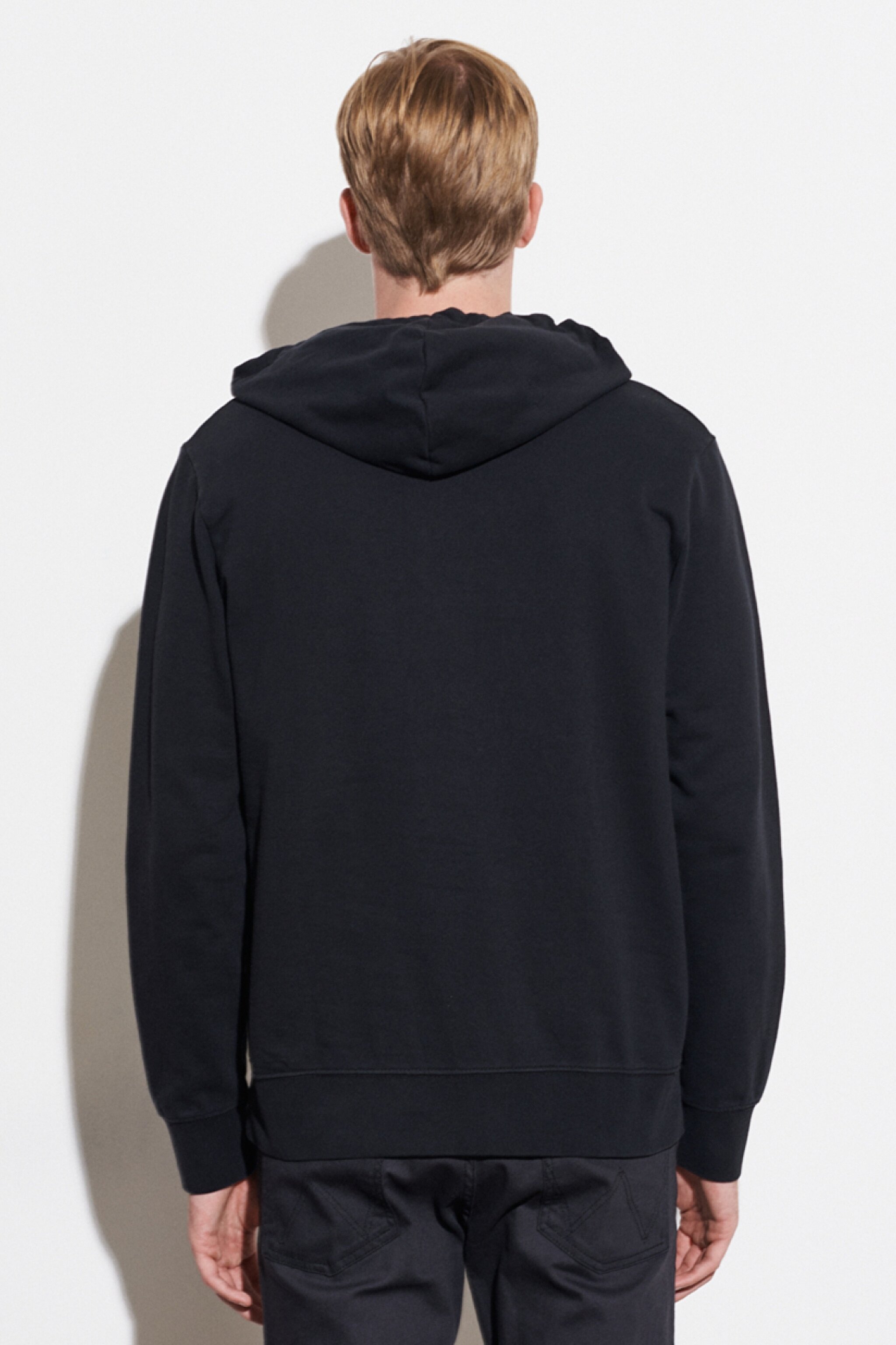 Regular Fit Normal Kesim %100 Pamuk Kapüşonlu Sweatshirt - Faded Black-W669ILXV6 (görsel 8)