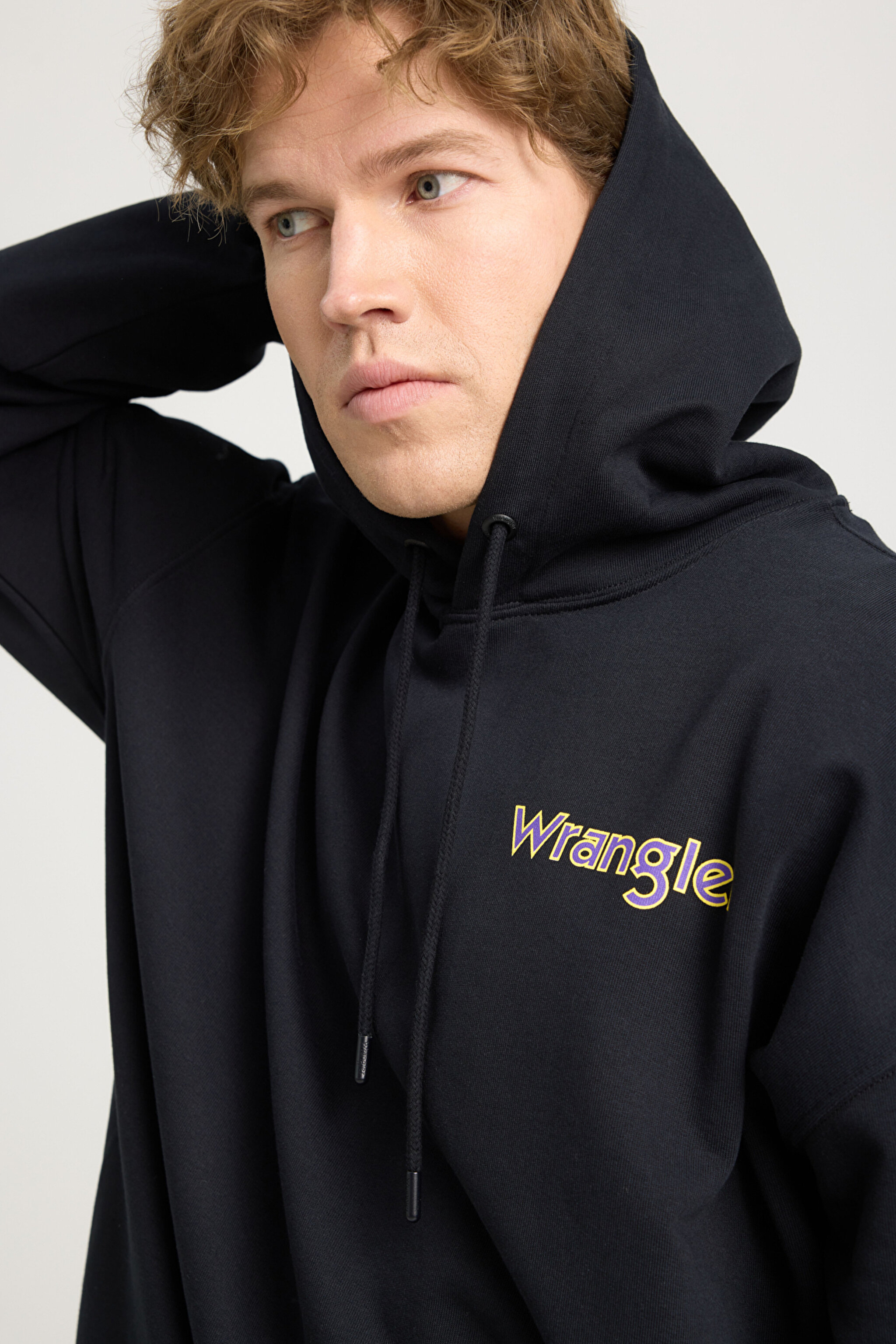 Regular Fit Normal Kesim %100 Pamuk Kapüşonlu Yaka Siyah Sweatshirt - Black-W674I4100 (görsel 5)