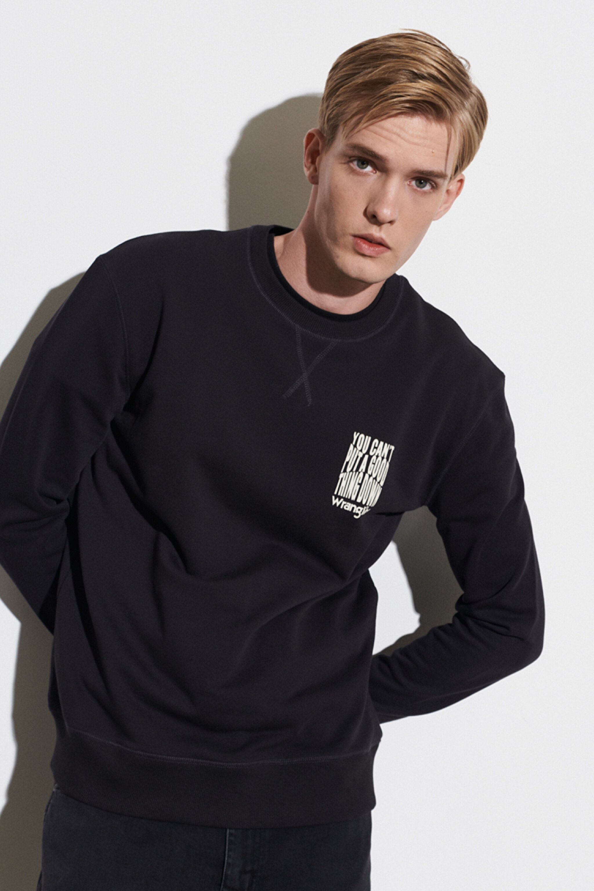 Regular Fit Normal Kesim %100 Pamuk Bisiklet Yaka Siyah Sweatshirt - Faded Black-W6D8HAXV6