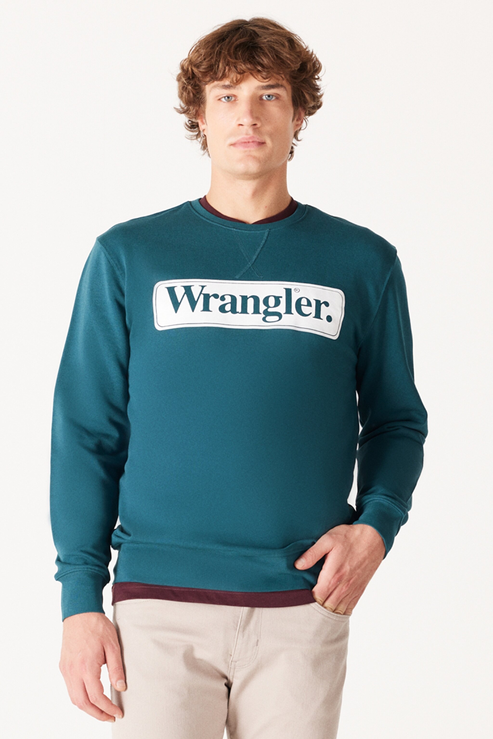 Regular Fit Normal Kesim %100 Pamuk İçi Polarlı Yeşil Sweatshirt
