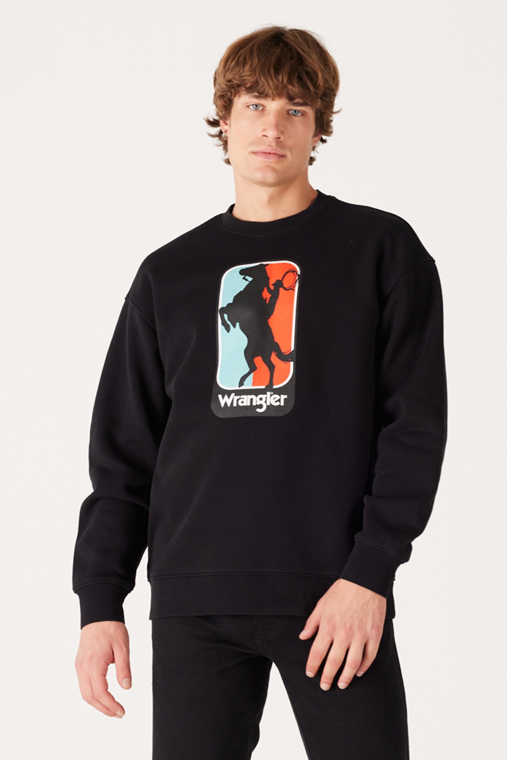 Regular Fit Normal Kesim %100 Pamuk Bisiklet Yaka İçi Polarlı Siyah Sweatshirt - Faded Black-W6L7IYXV6
