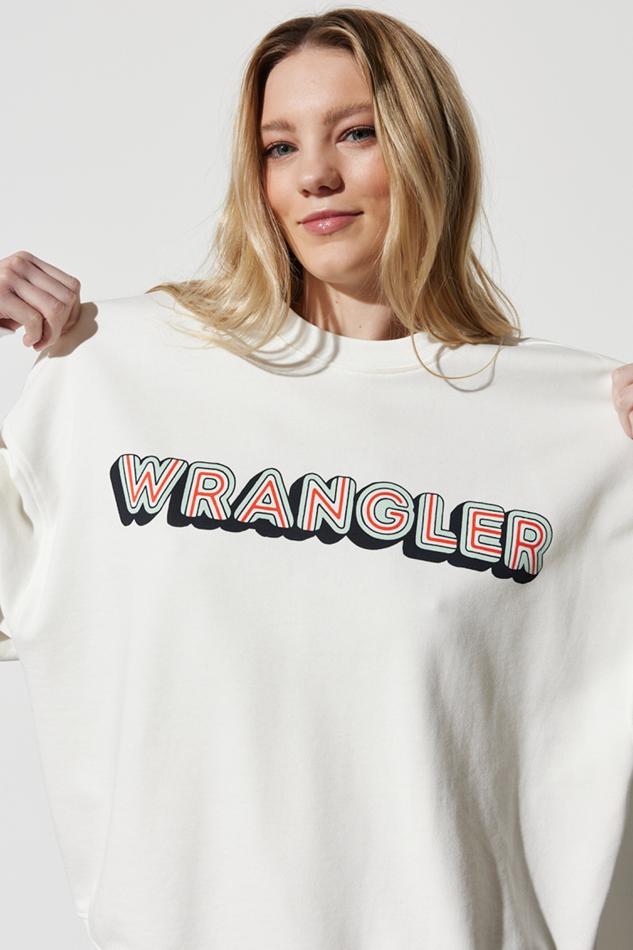 Regular Fit Normal Kesim %100 Pamuk Bisiklet Yaka Beyaz Sweatshirt - White-W6R4HA989 (görsel 4)