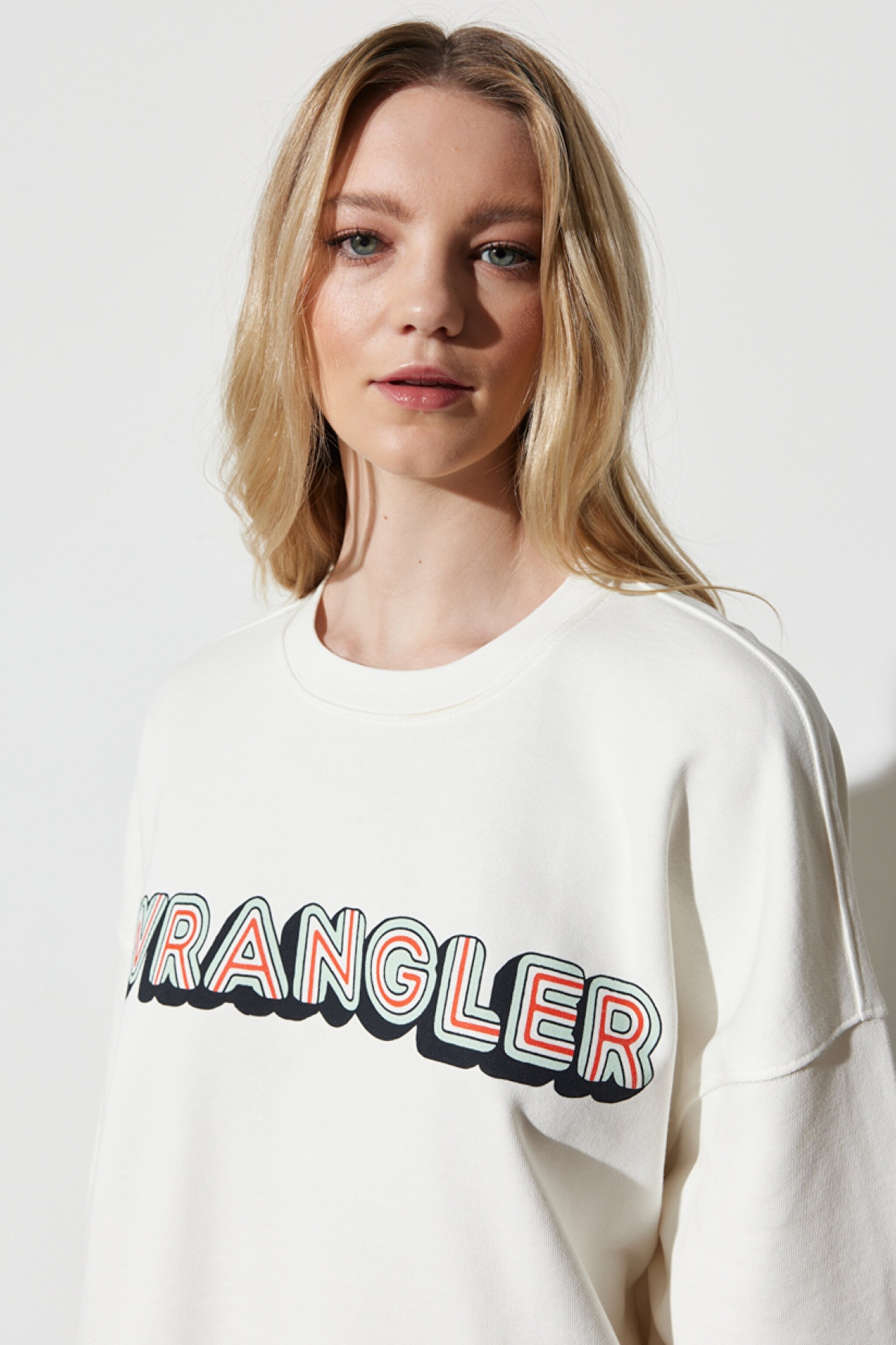 Regular Fit Normal Kesim %100 Pamuk Bisiklet Yaka Beyaz Sweatshirt - White-W6R4HA989 (görsel 5)