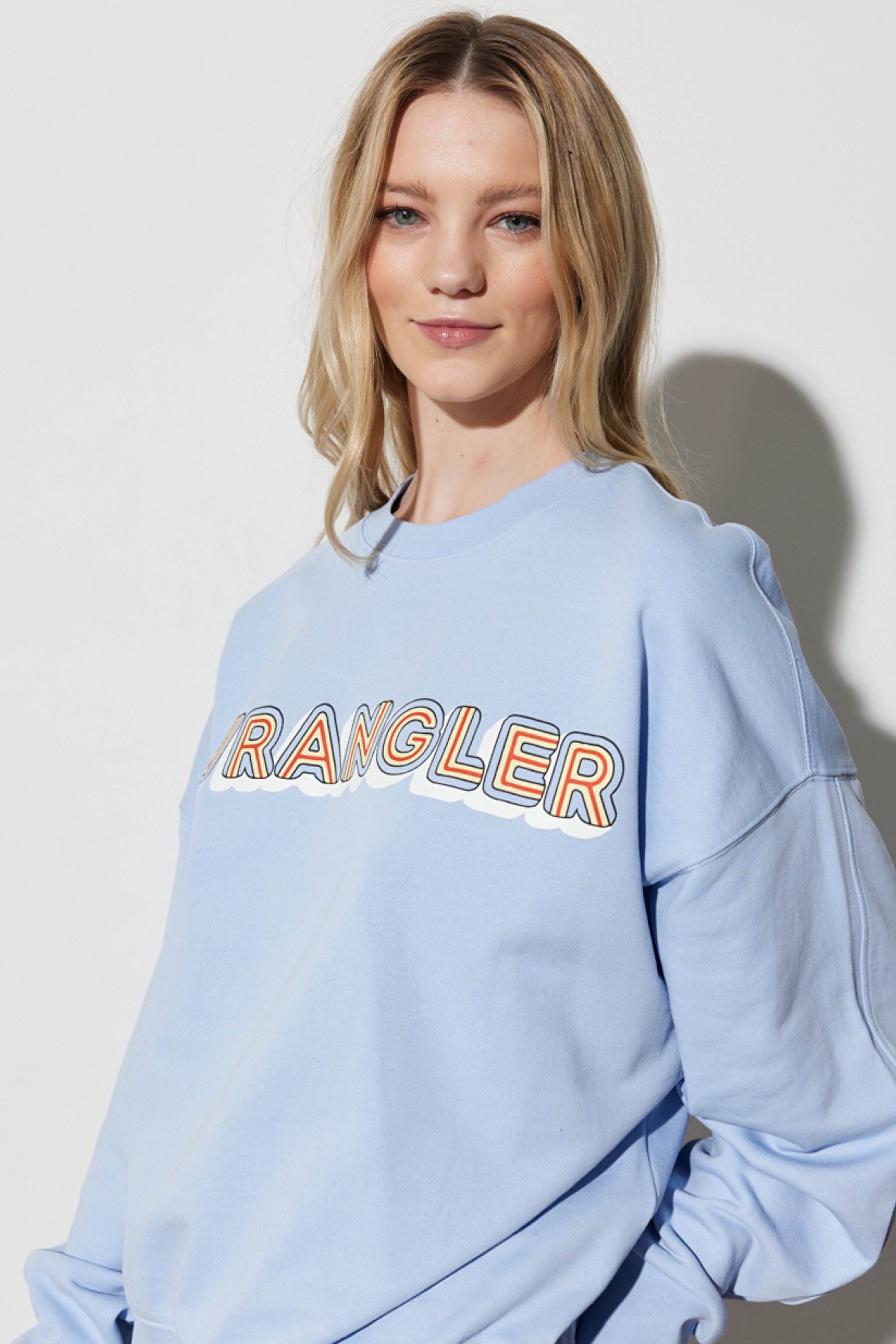 Regular Fit Normal Kesim %100 Pamuk Bisiklet Yaka Mavi Sweatshirt - Brunnera Blue-W6R4HAB23 (görsel 5)