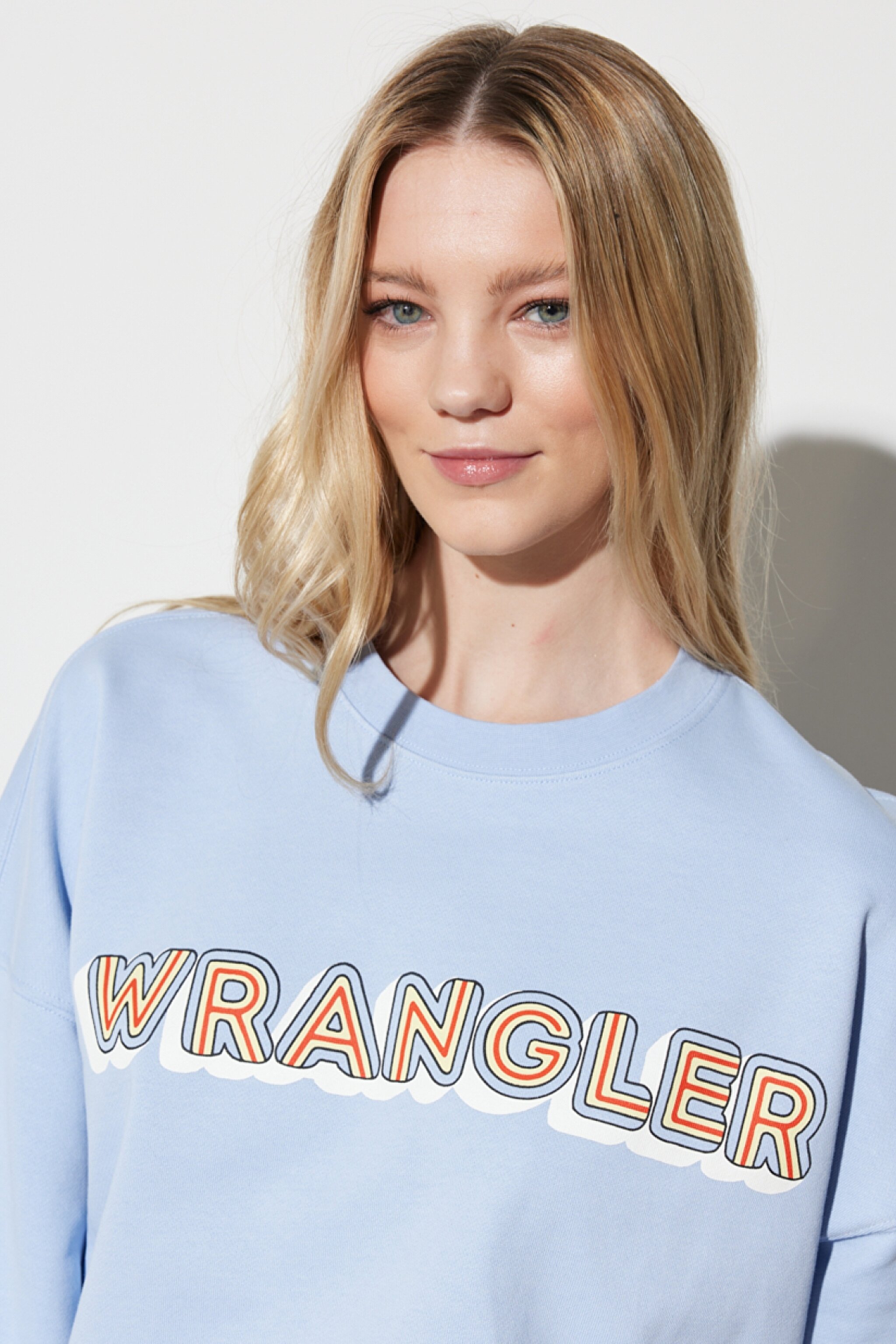 Regular Fit Normal Kesim %100 Pamuk Bisiklet Yaka Mavi Sweatshirt - Brunnera Blue-W6R4HAB23 (görsel 6)