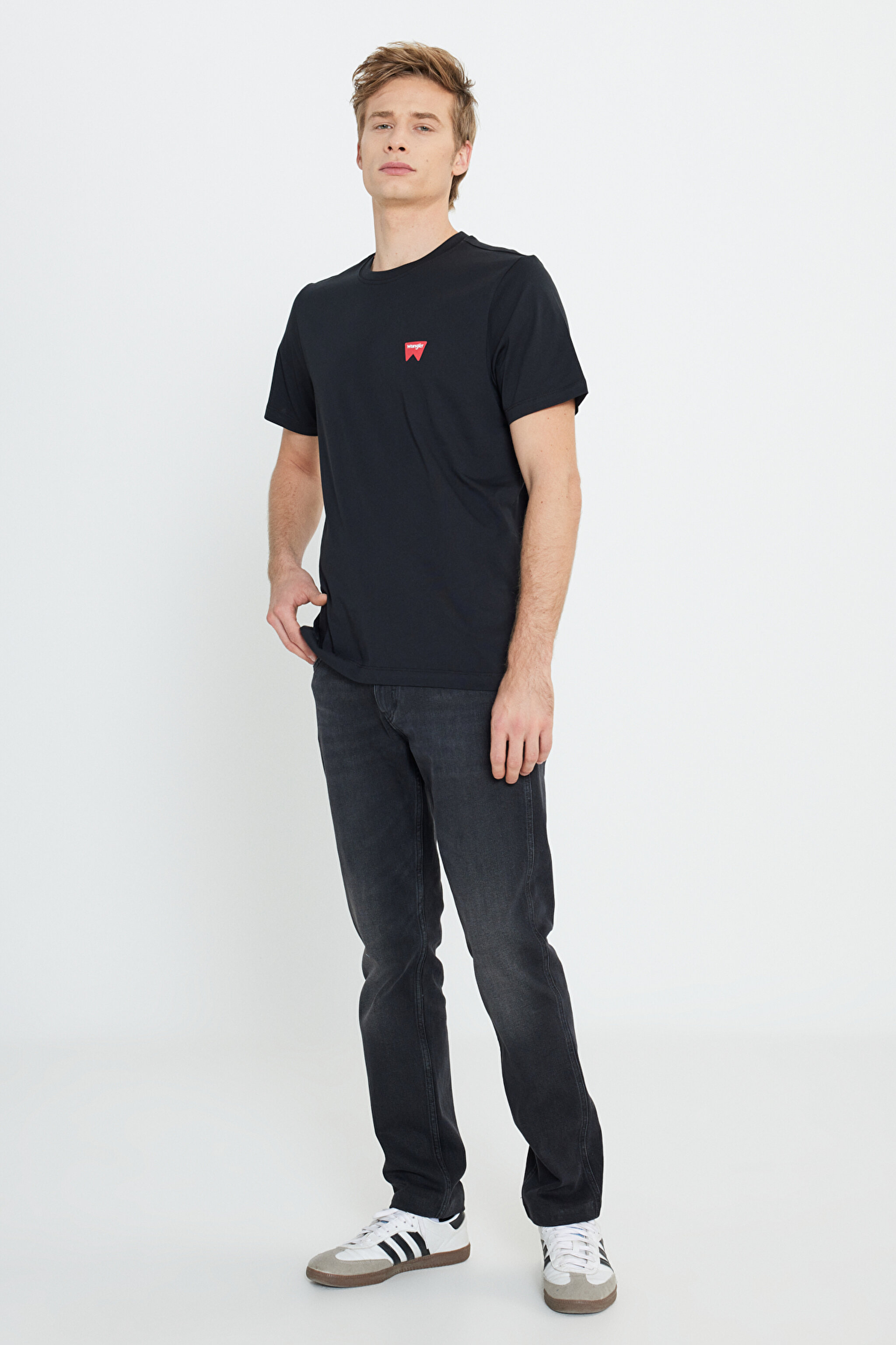 Regular Fit Normal Kesim Bisiklet Yaka %100 Pamuk Siyah Tişört - Black-W70MD3001 (görsel 3)