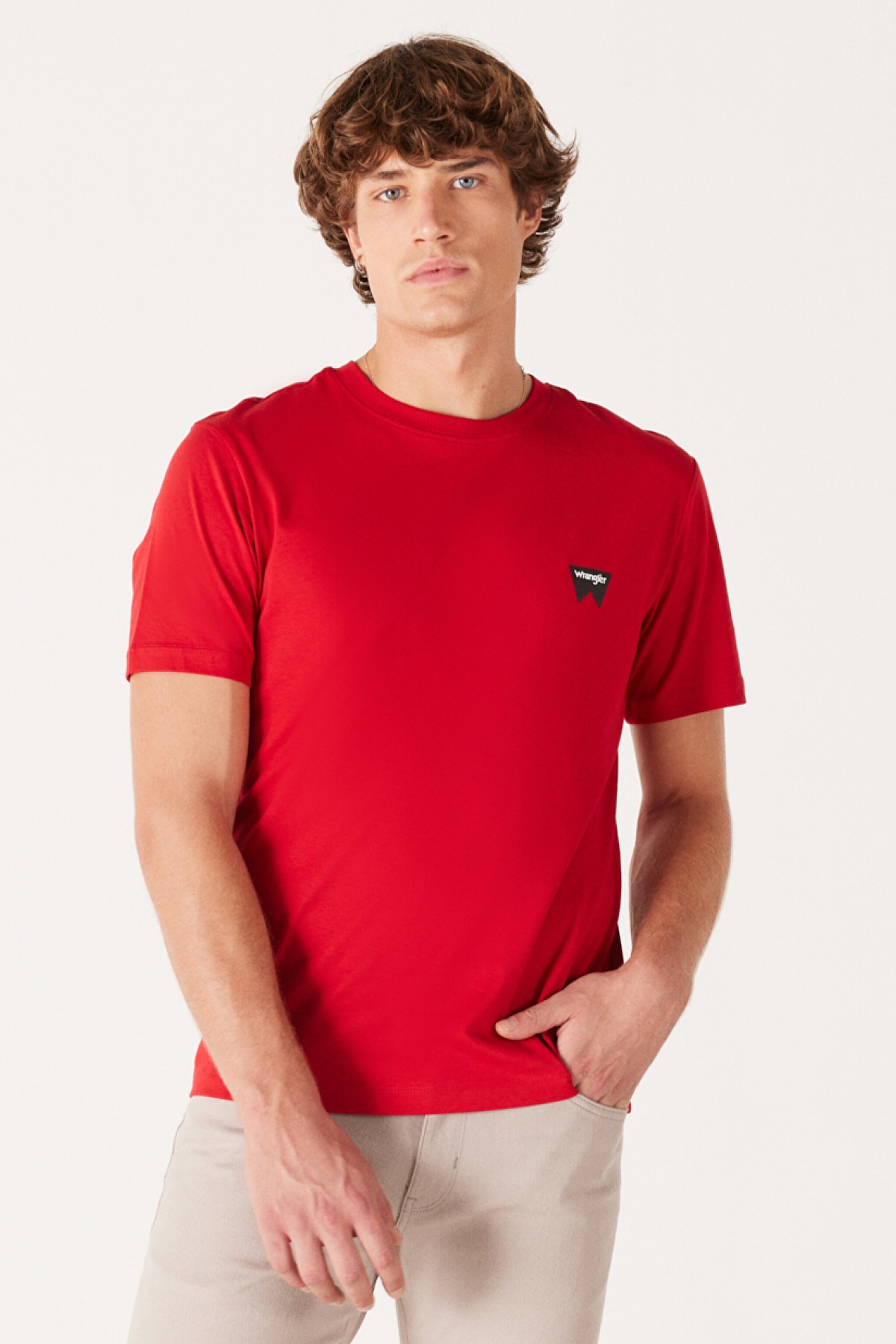 Regular Fit Normal Kesim %100 Pamuk Bisiklet Yaka Kırmızı Tişört