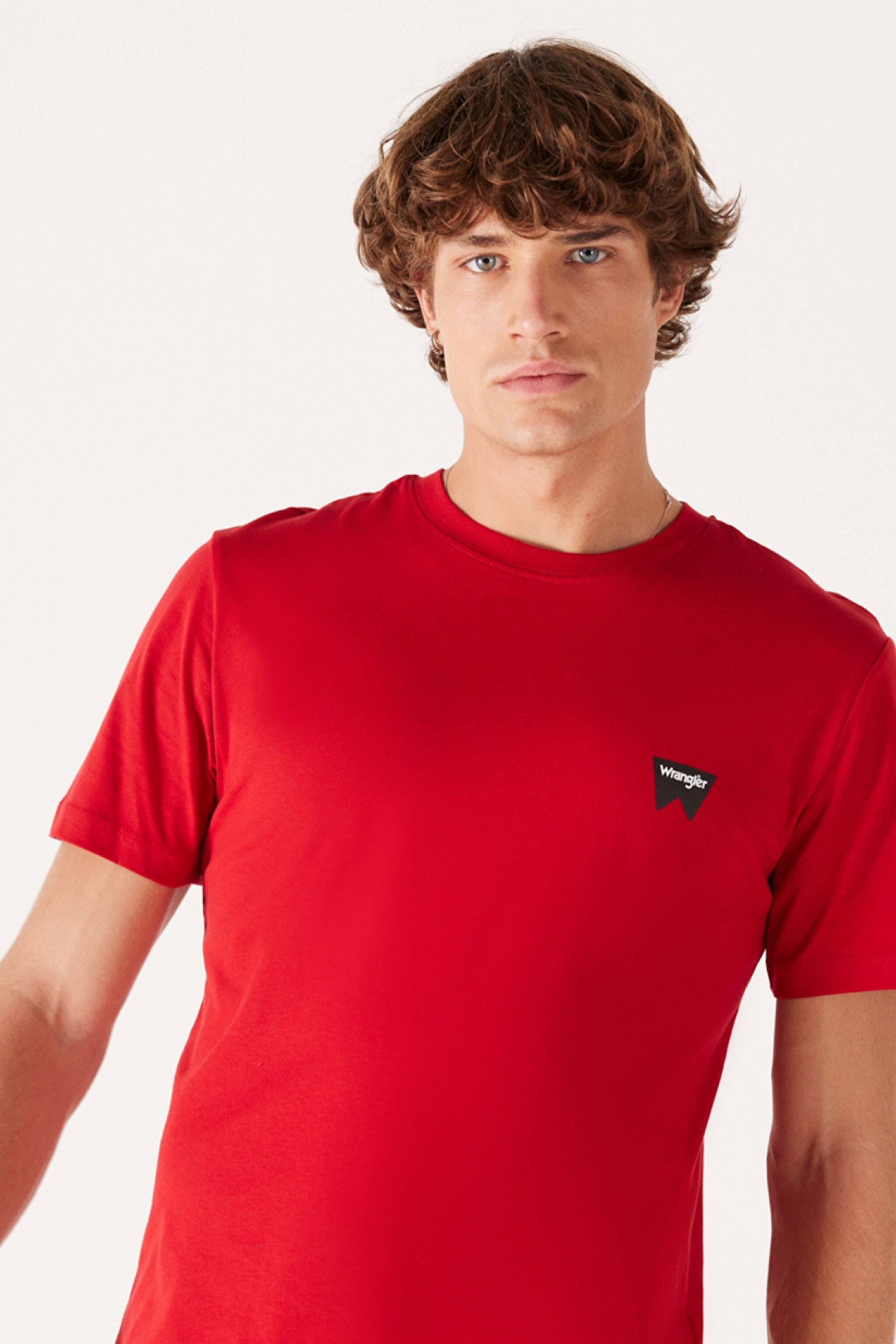 Regular Fit Normal Kesim %100 Pamuk Bisiklet Yaka Kırmızı Tişört - Scarlet Red-W70MD33UU (görsel 3)