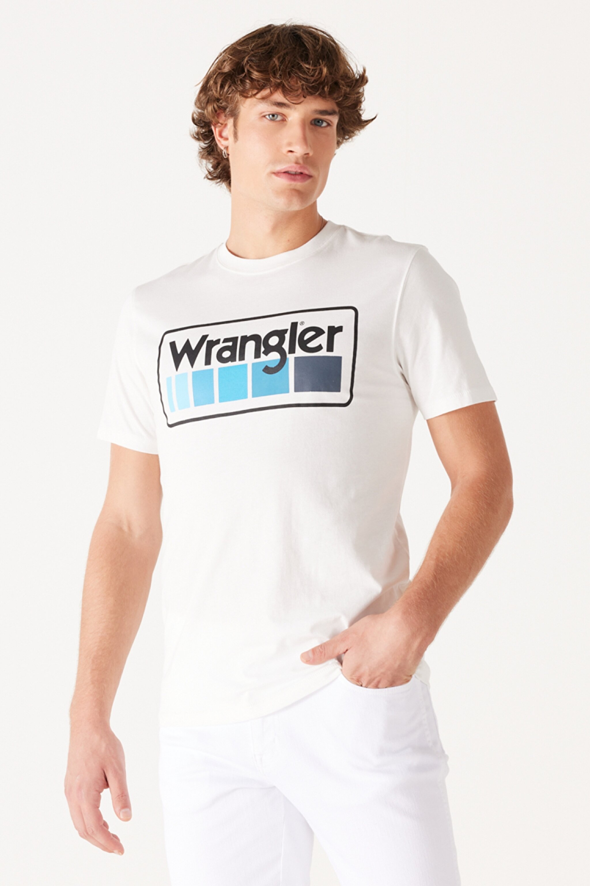 Regular Fit Normal Kesim %100 Pamuk Bisiklet Yaka Kırık Beyaz Tişört - Worn White-W750D3W02