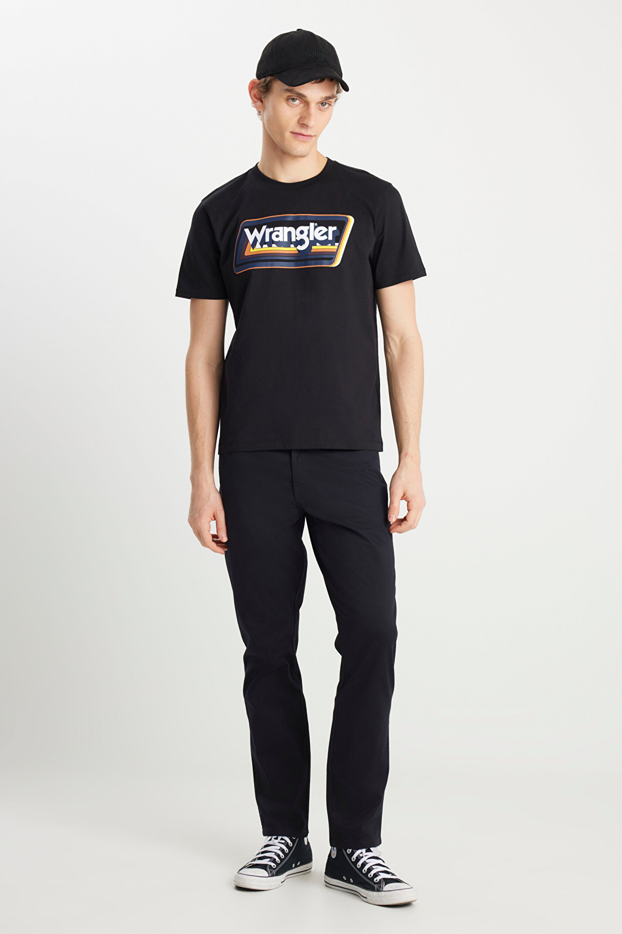 Regular Fit Normal Kesim Bisiklet Yaka %100 Pamuk Siyah Tişört - Black-W753EE001 (görsel 3)