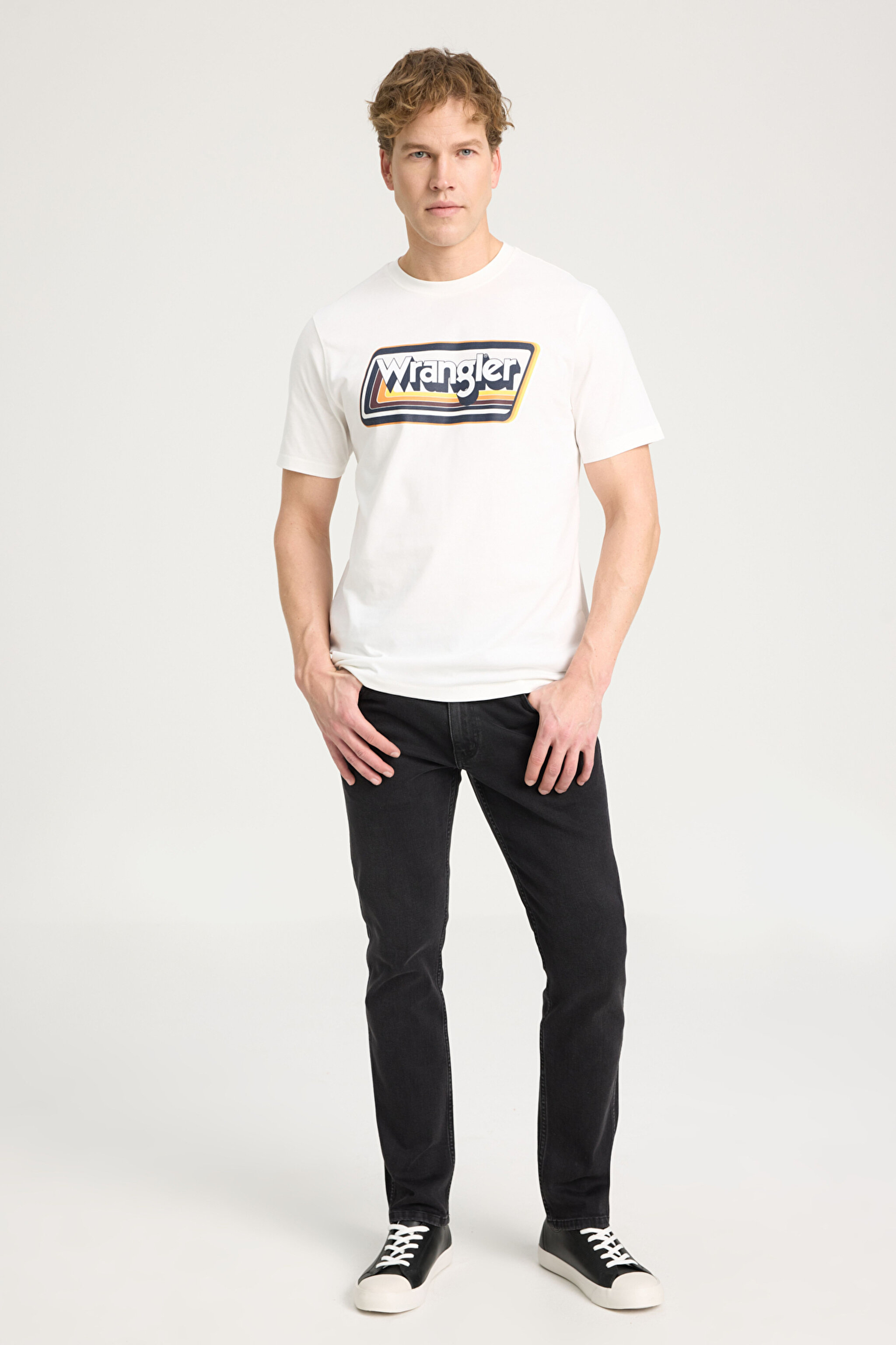 Regular Fit Normal Kesim Bisiklet Yaka %100 Pamuk Ekru Tişört - Worn in White-W753EEW04 (görsel 3)