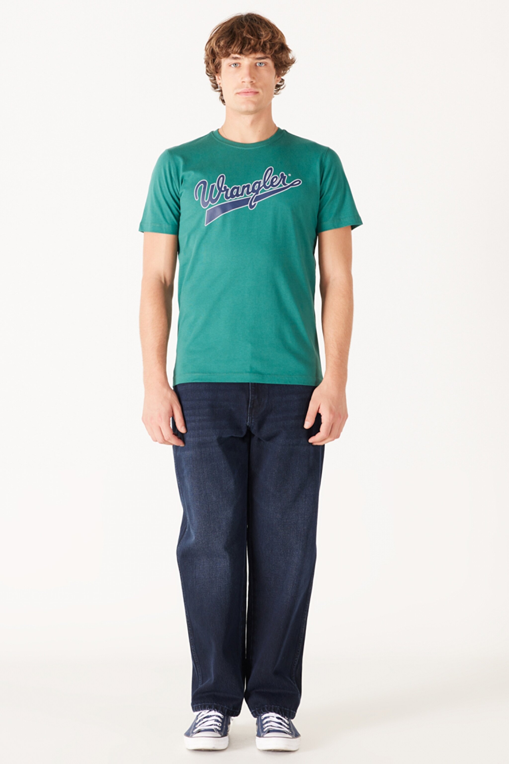 Regular Fit Normal Kesim %100 Pamuk Bisiklet Yaka Yeşil Tişört - Bayberry Green-W773EEG26 (görsel 4)