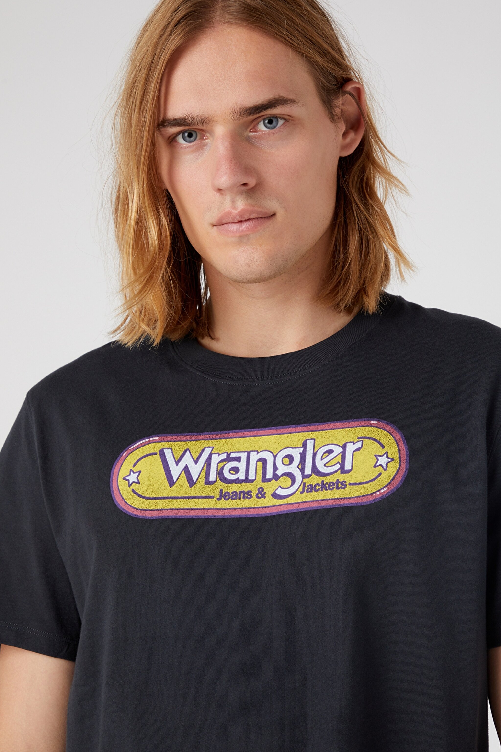 Regular Fit Normal Kesim %100 Pamuk Bisiklet Yaka Tişört - Faded Black-W773EEXV6 (görsel 2)