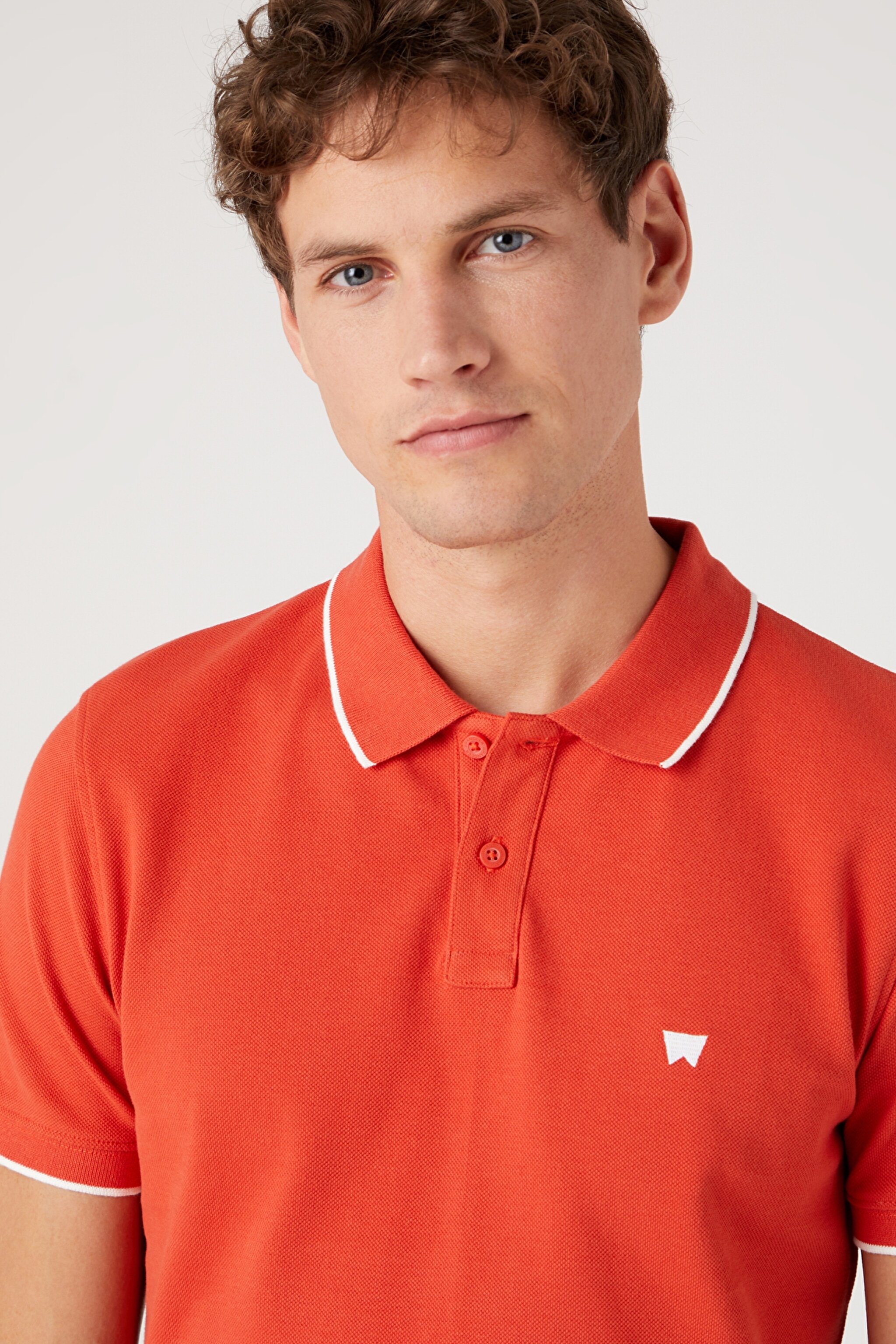 Regular Fit Normal Kesim %100 Pamuk Polo Yaka Kırmızı Tişört - Paprika-W7BHK4R41 (görsel 2)