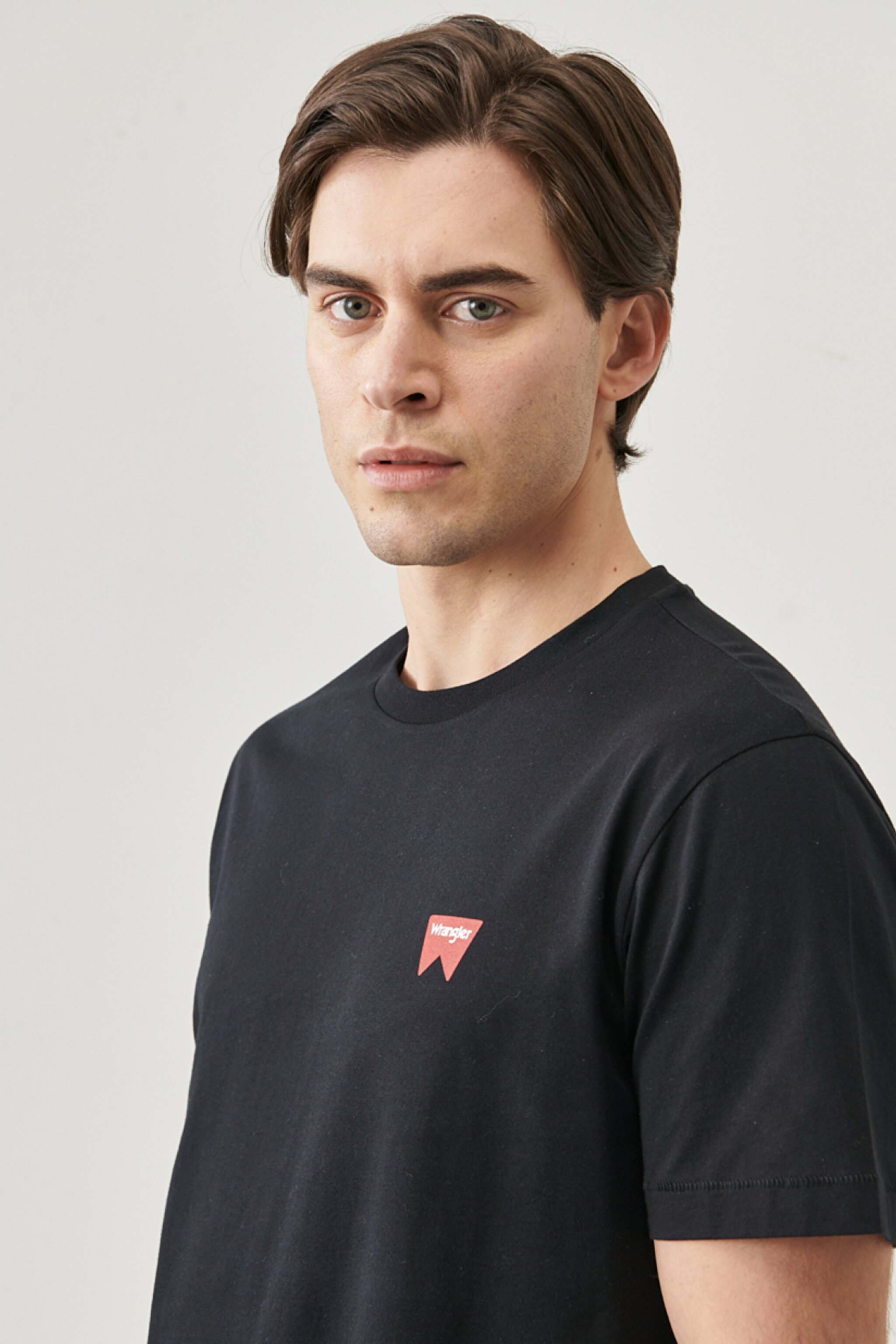 Regular Fit Normal Kesim Sıfır Yaka %100 Pamuk Logolu Tişört - Black-W7C07D301 (görsel 4)