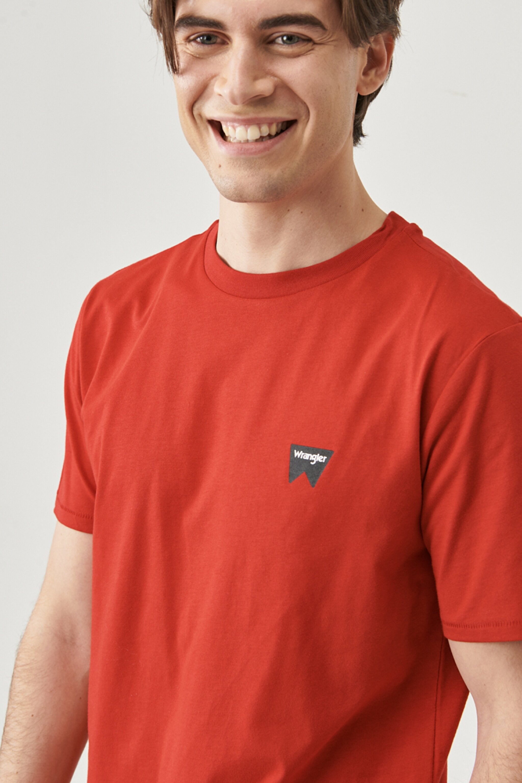 Regular Fit Normal Kesim Sıfır Yaka %100 Pamuk Logolu Tişört - Scarlet Red-W7C07D3UU (görsel 4)