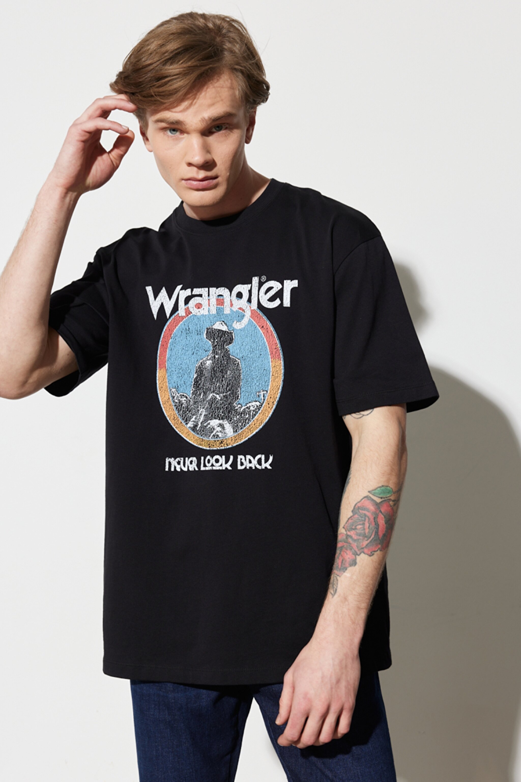 Regular Fit Normal Kesim %100 Pamuk Bisiklet Yaka Siyah Tişört - Black-W7CBEE100 (görsel 4)