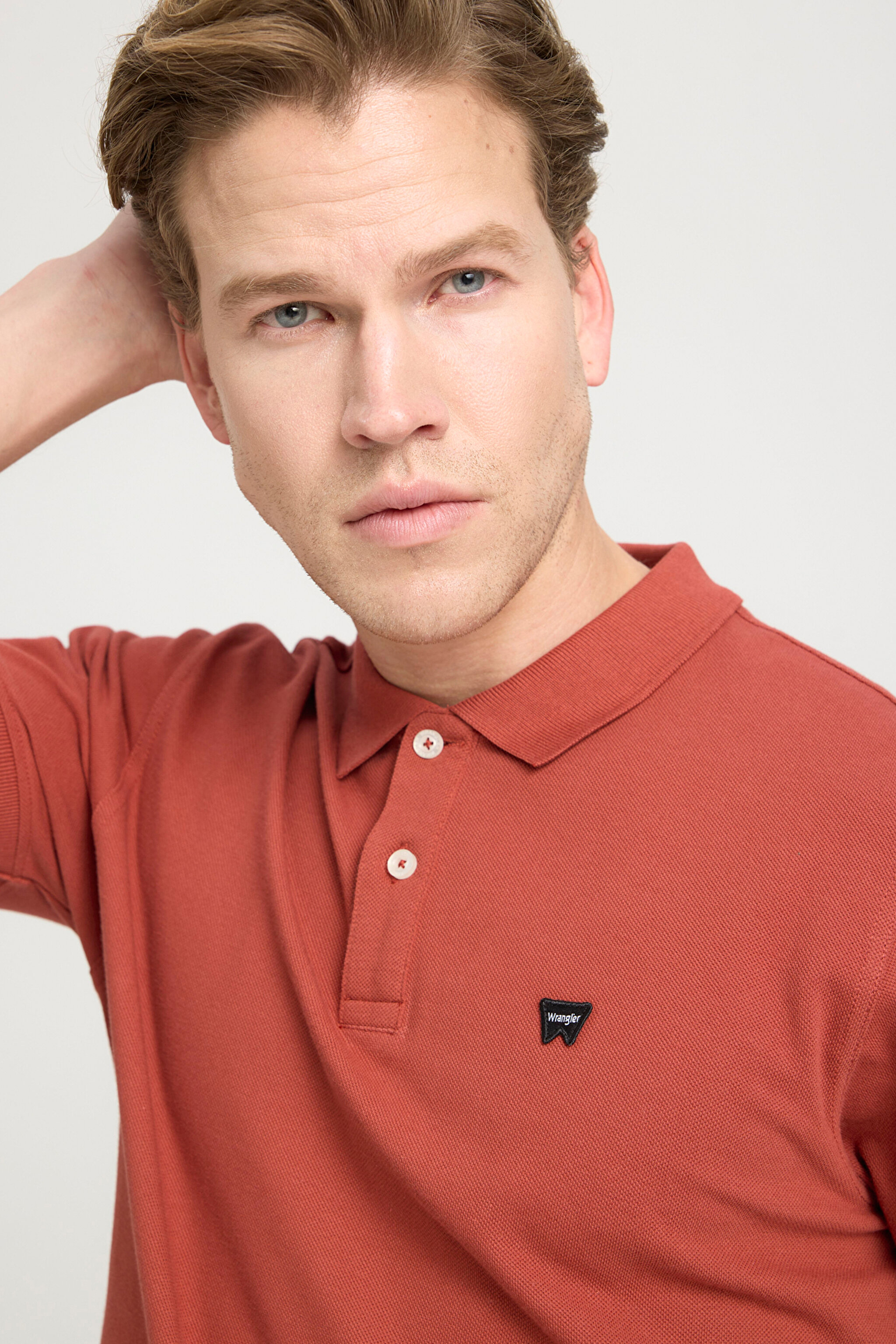 Regular Fit Normal Kesim Polo Yaka %100 Pamuk Kiremit Rengi Tişört - Brick-W7D5K4XX2T222 (görsel 4)
