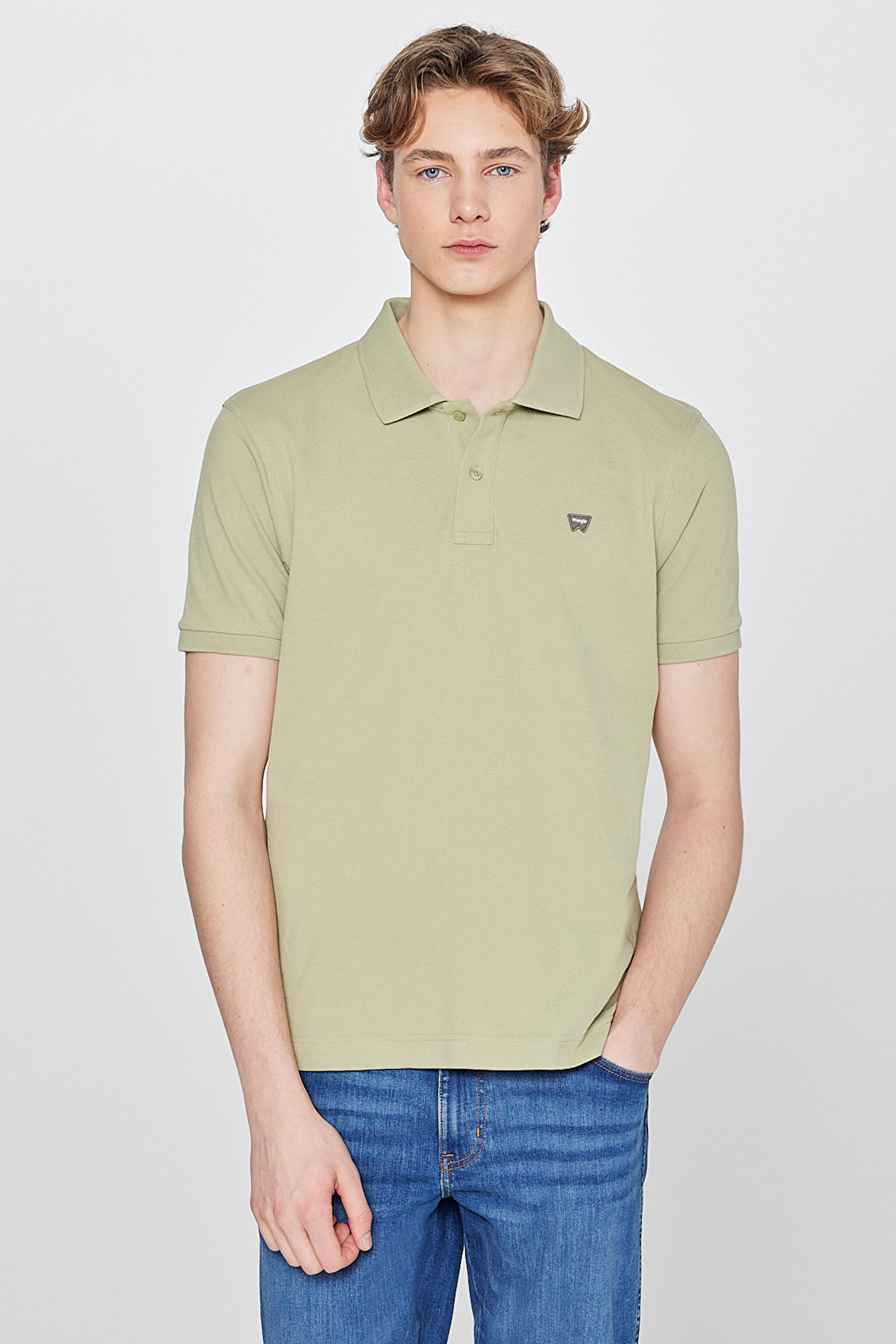Regular Fit Normal Kesim Polo Yaka %100 Pamuk Ada Çayı Tişört - Tea Leaf-W7D5K4XX2T37Y (görsel 2)