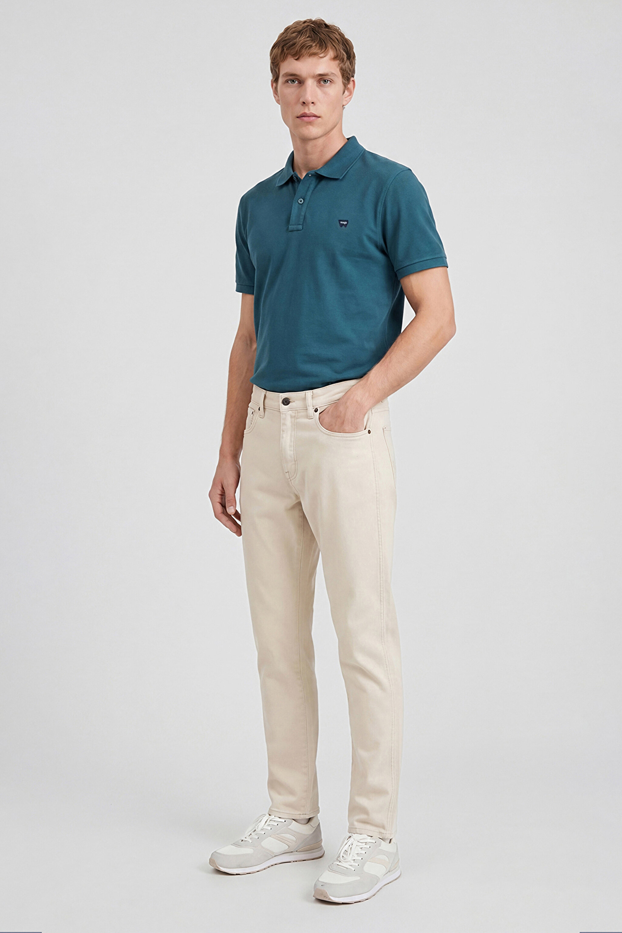 Regular Fit Normal Kesim Polo Yaka %100 Pamuk Bordo Tişört - Petrol-W7D5K4XX2T406 (görsel 2)