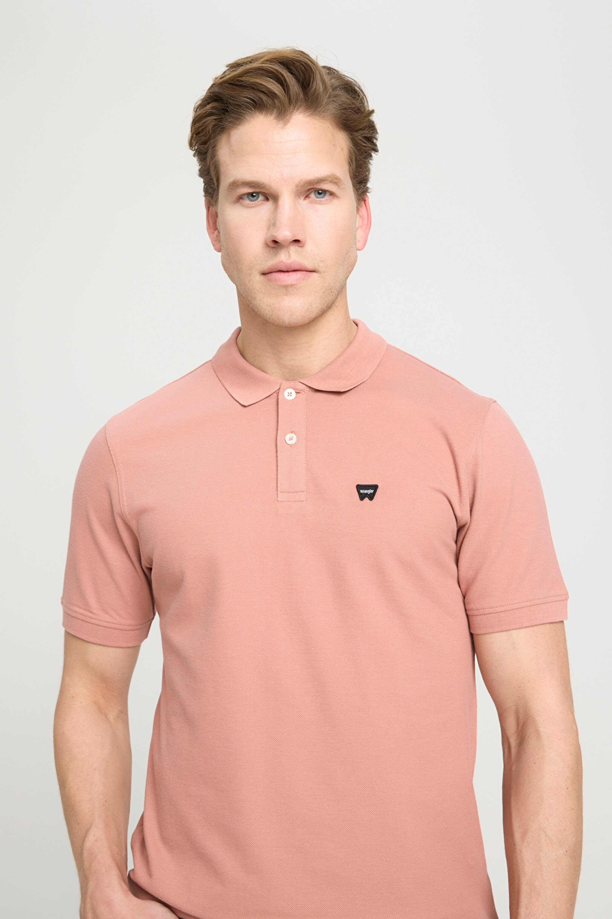 Regular Fit Normal Kesim Polo Yaka %100 Pamuk Gül Kurusu Tişört - Dusty Rose-W7D5K4XX2T532 (görsel 2)