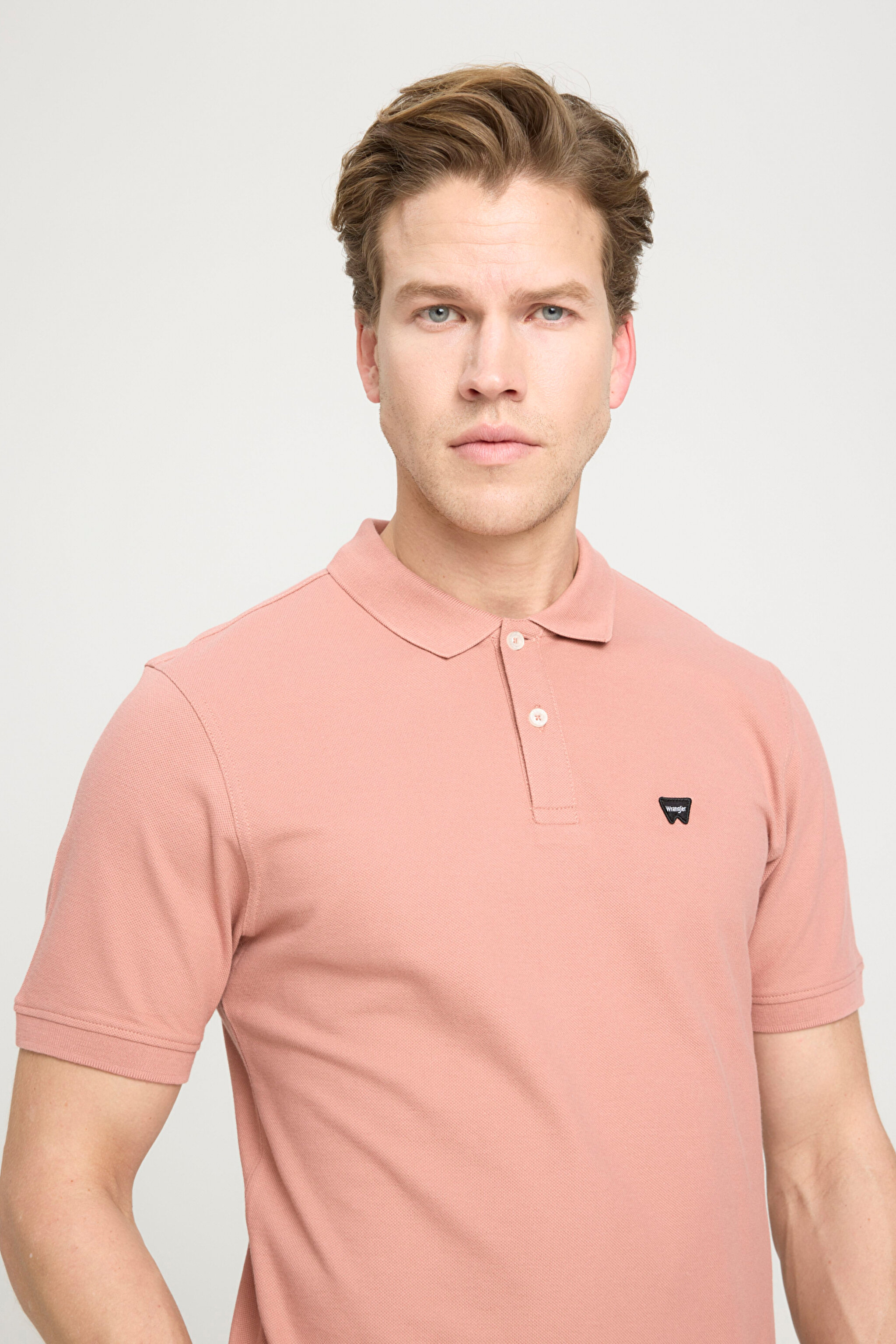Regular Fit Normal Kesim Polo Yaka %100 Pamuk Gül Kurusu Tişört - Dusty Rose-W7D5K4XX2T532 (görsel 4)