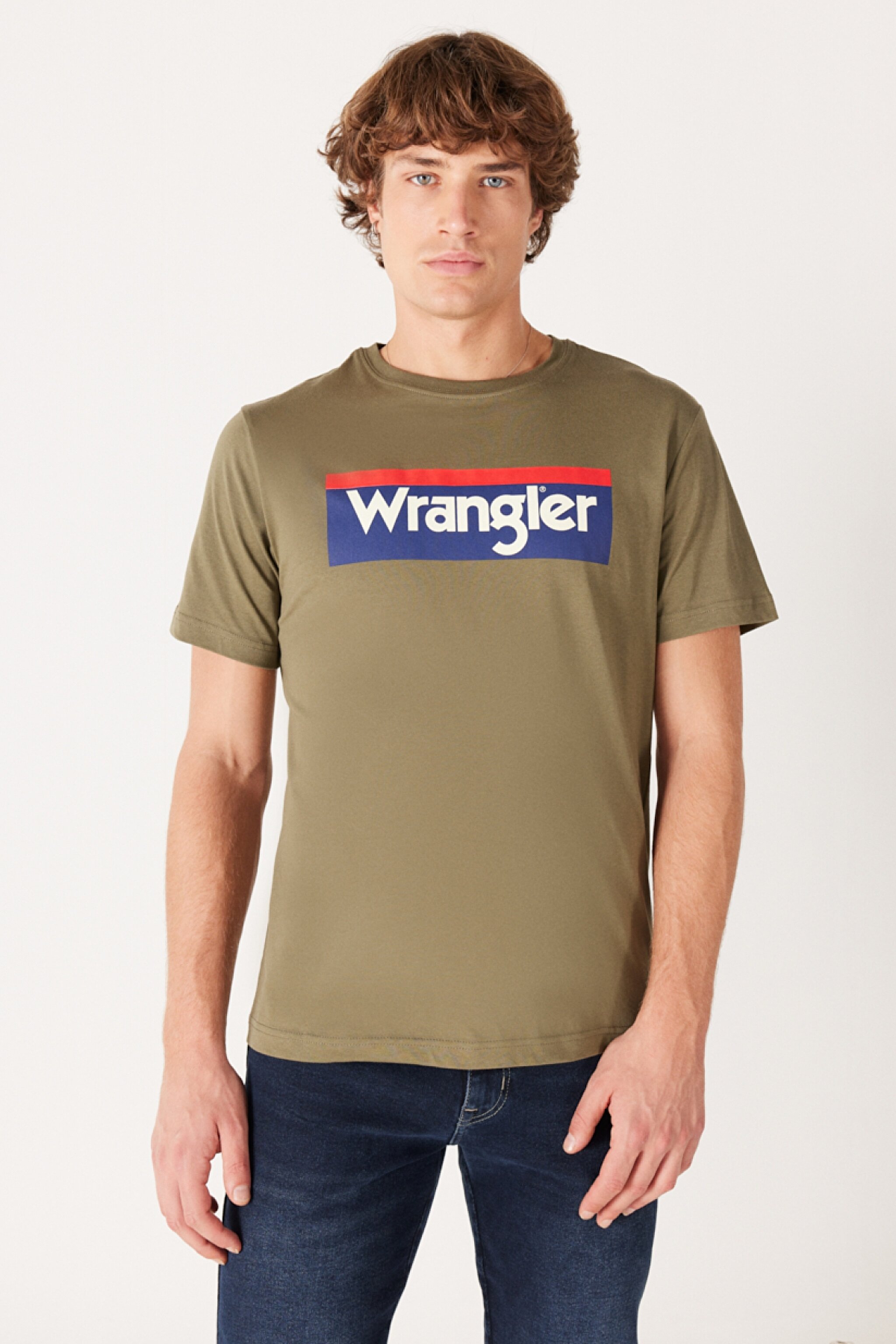 Regular Fit Normal Kesim %100 Pamuk Bisiklet Yaka Tişört - Dusty Olive-W7H4D3X45 (görsel 3)