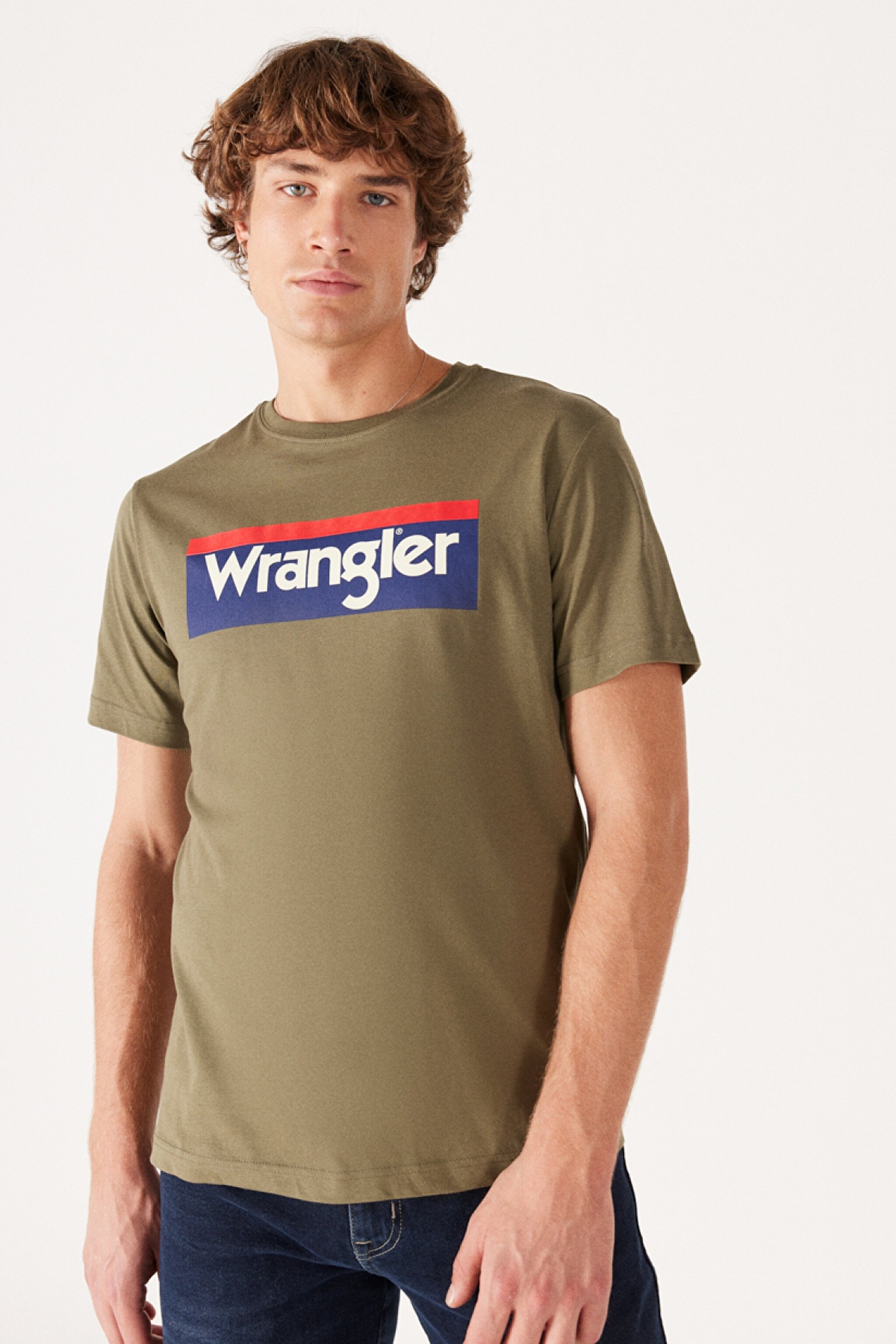 Regular Fit Normal Kesim %100 Pamuk Bisiklet Yaka Tişört - Dusty Olive-W7H4D3X45 (görsel 4)
