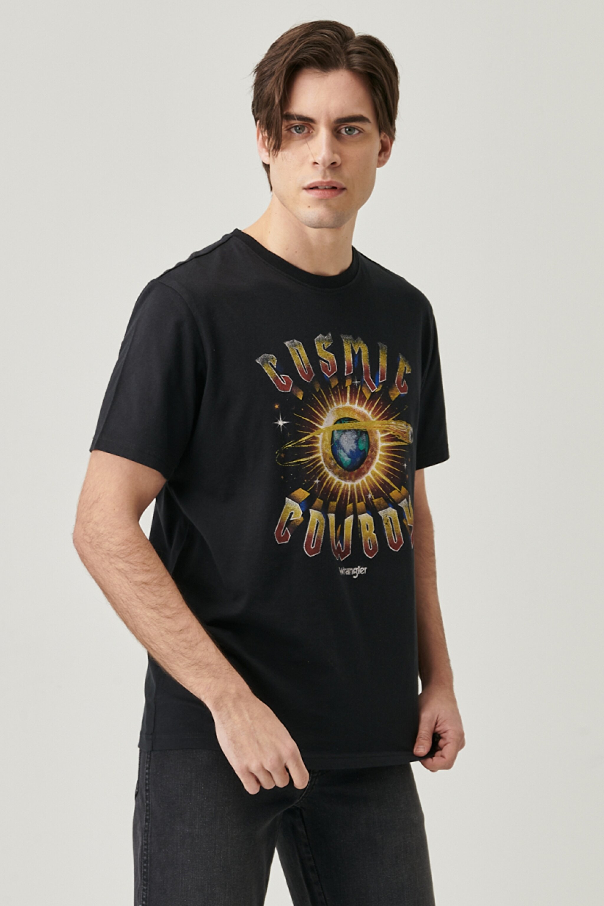 Regular Fit Normal Kesim %100 Pamuk Bisiklet Yaka Logolu Tişört