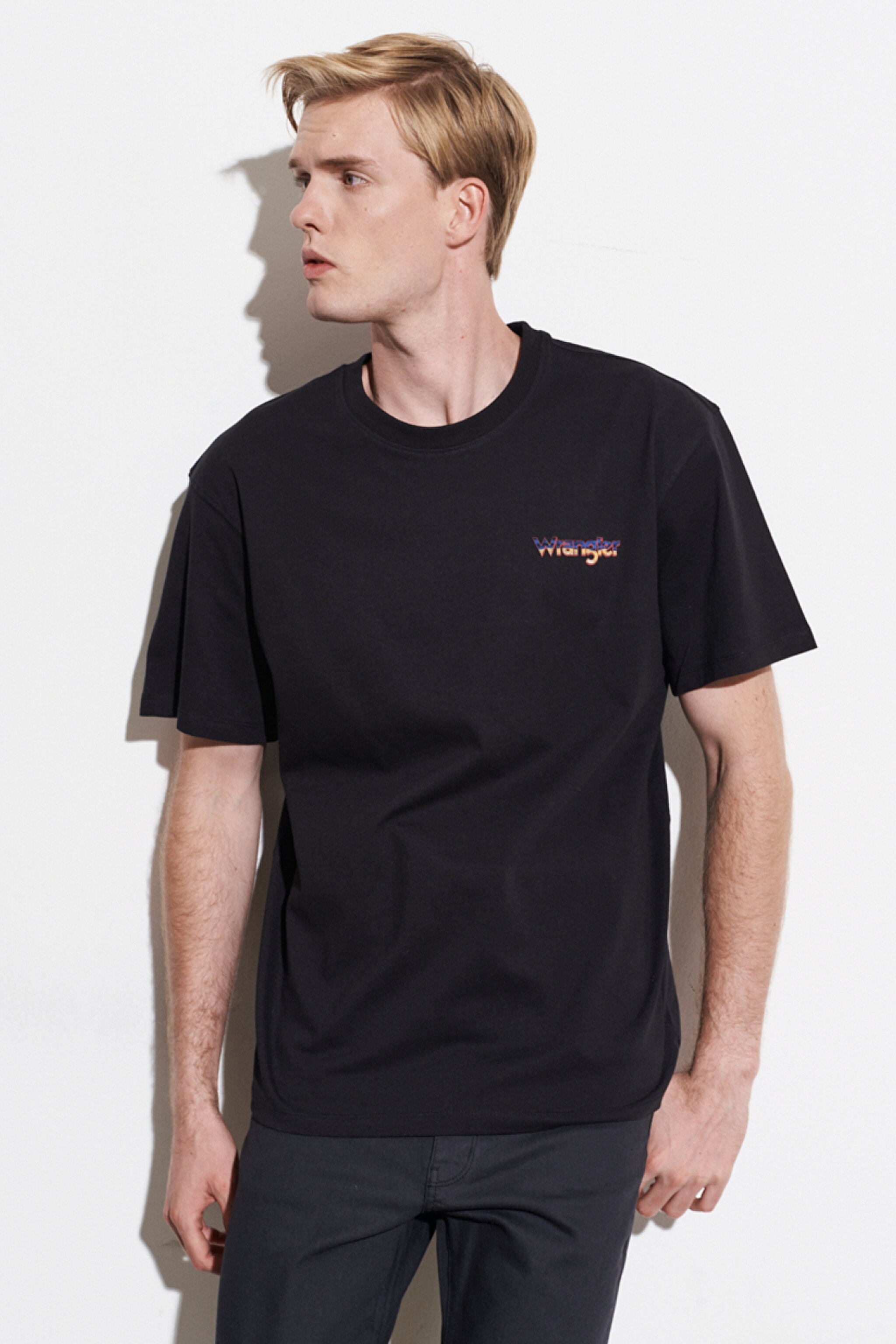 Loose Fit Rahat Kesim %100 Pamuk Bisiklet Yaka Siyah Tişört - Faded Black-W7L4GFXV6