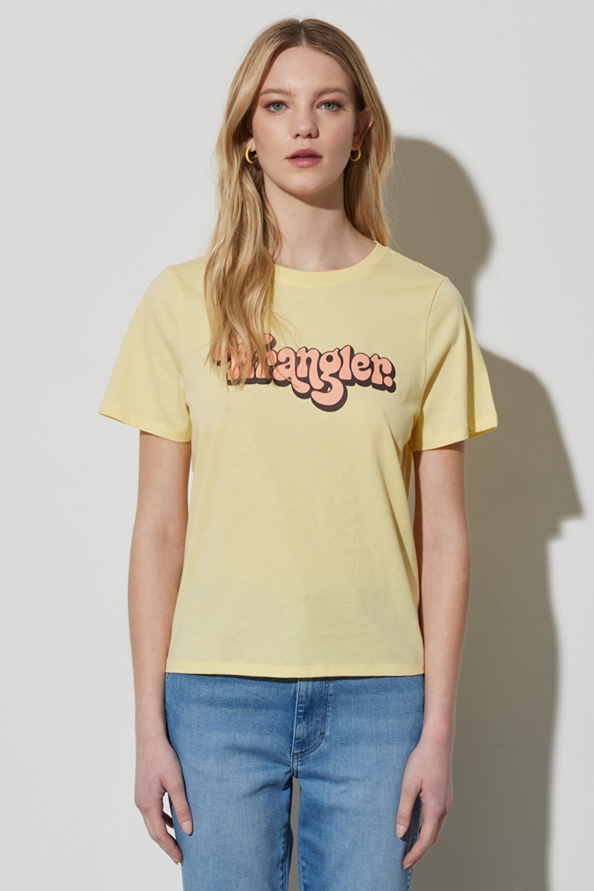 Regular Fit Normal Kesim %100 Pamuk Bisiklet Yaka Tişört - Pale Banana-W7N4D3Y37 (görsel 2)
