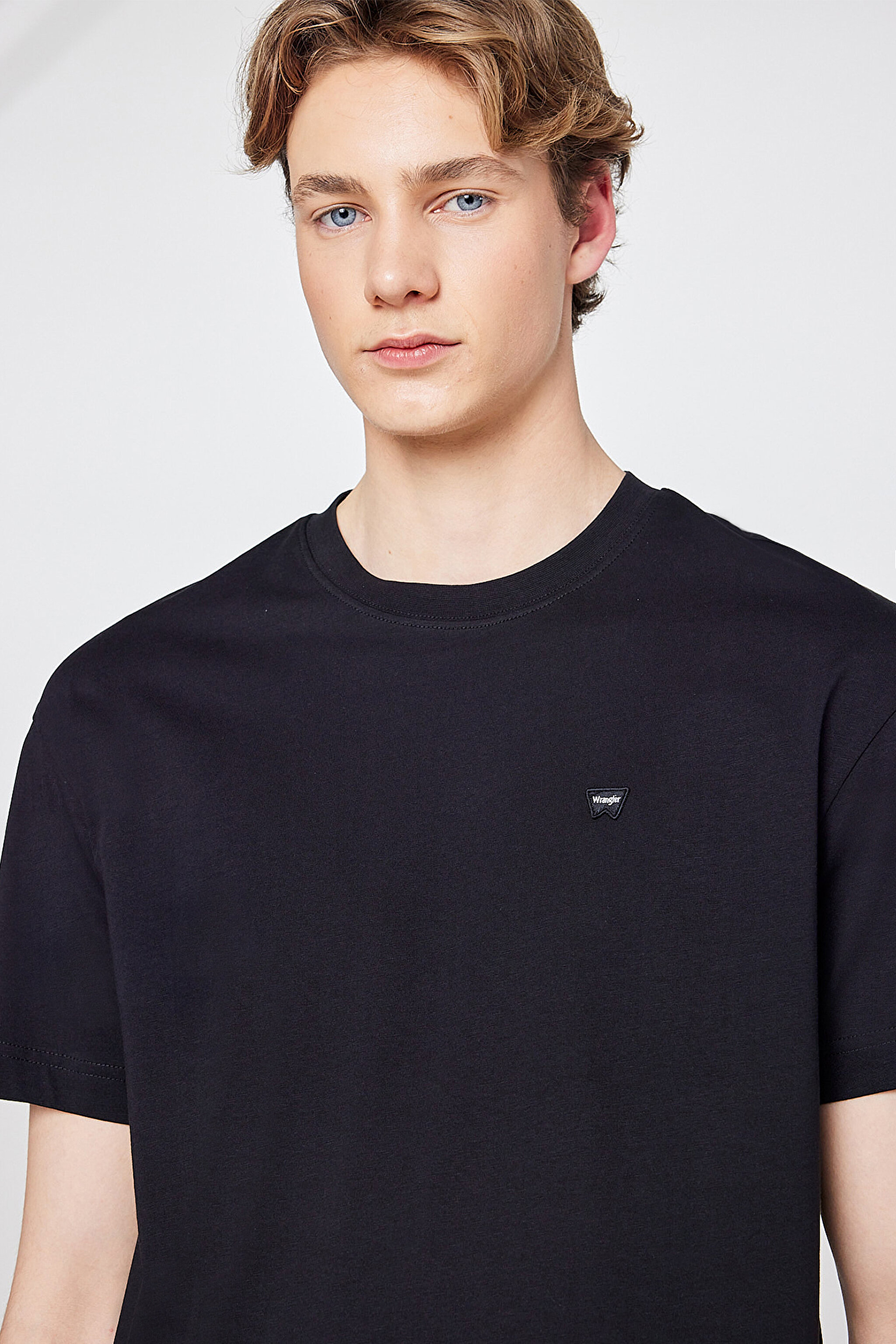 Regular Fit Normal Kesim Bisiklet Yaka %100 Pamuk Siyah Tişört - Black-W7NM203877001 (görsel 4)