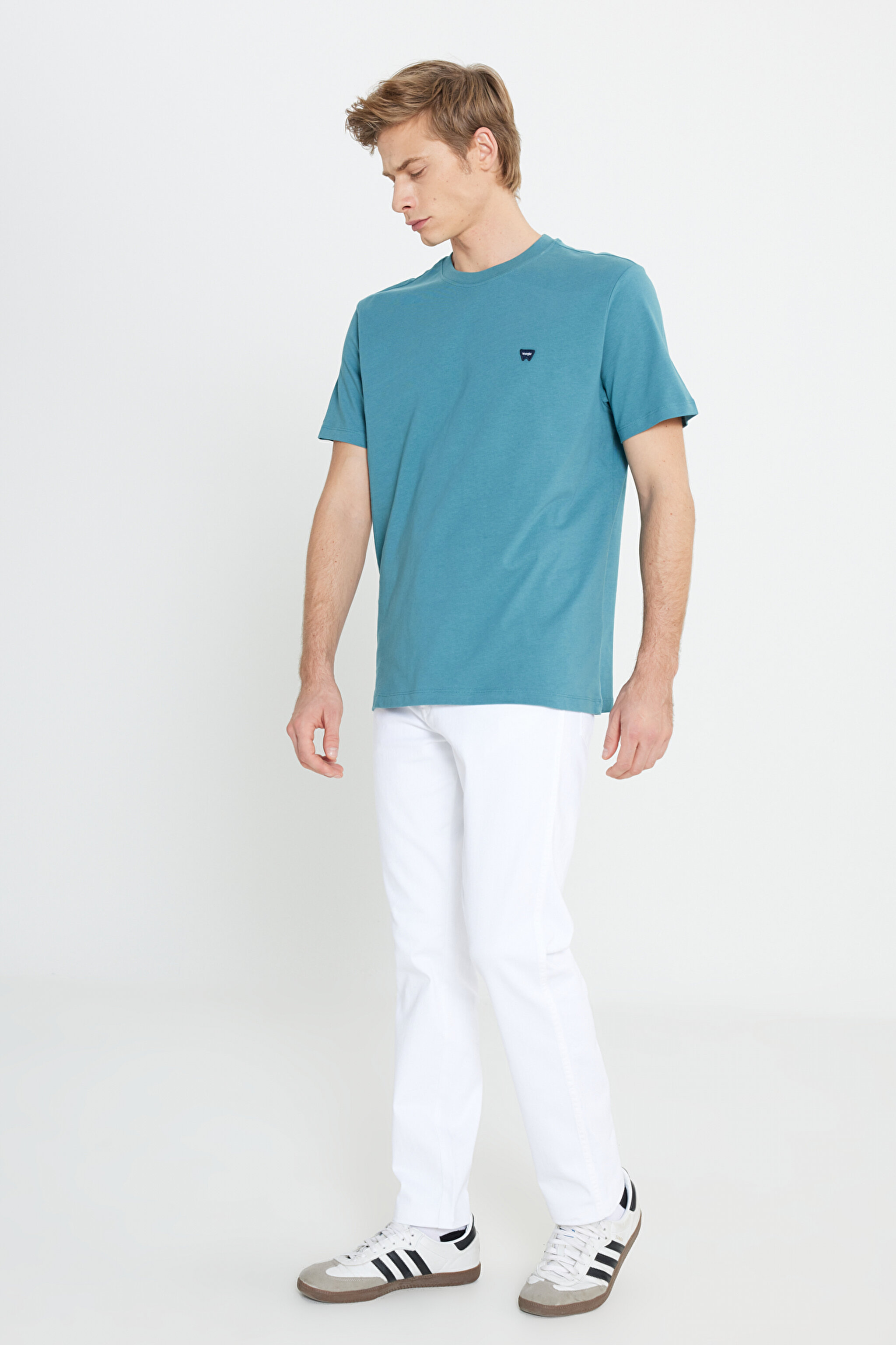 Regular Fit Normal Kesim Bisiklet Yaka %100 Pamuk Lacivert Tişört - Hydro-W7NM203877W25 (görsel 3)