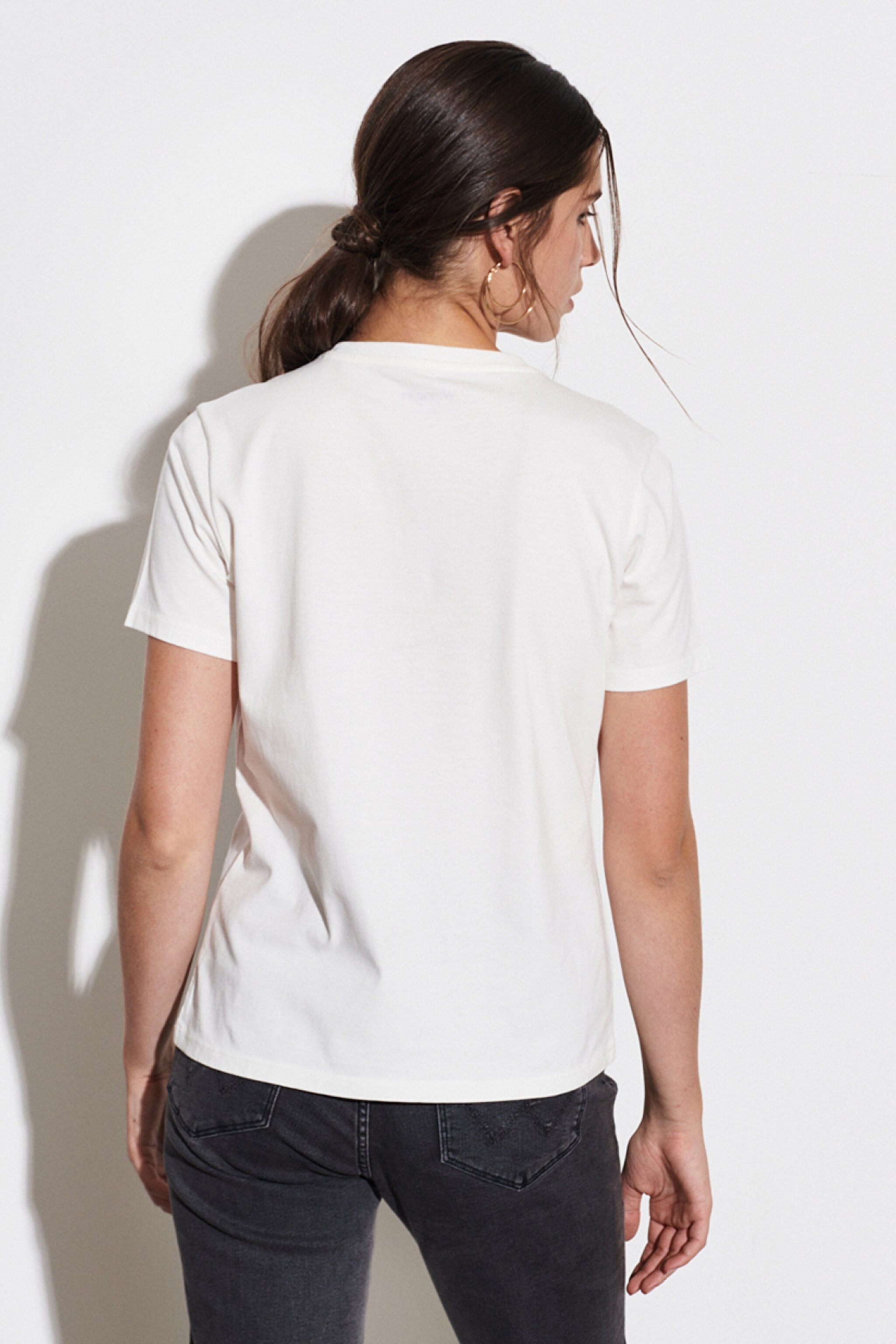 Regular Fit Normal Kesim %100 Pamuk Bisiklet Yaka Tişört - Faded Black-W7R4DRXV6 (görsel 5)