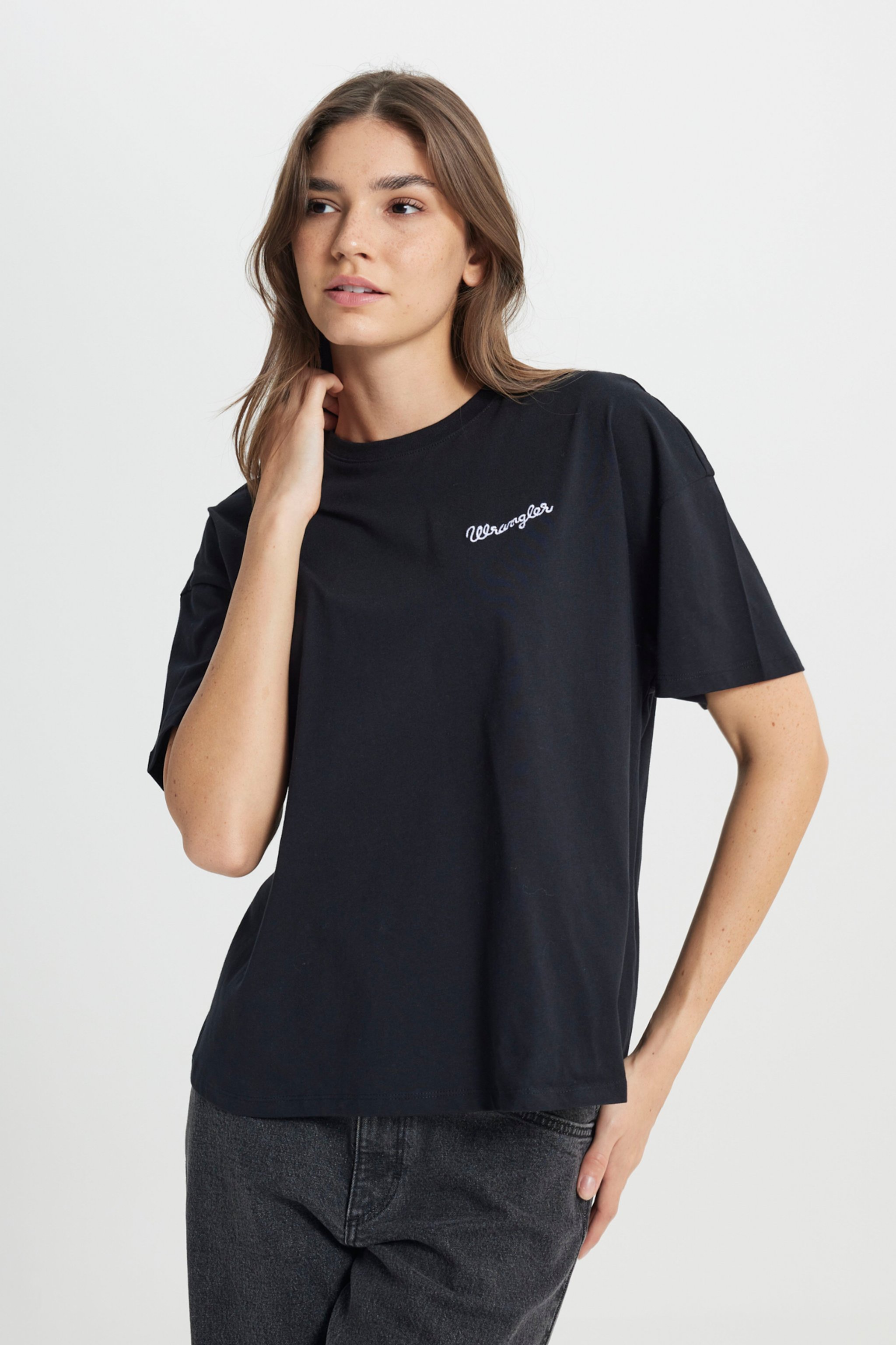 Regular Fit Normal Kesim Bisiklet Yaka %100 Pamuk Siyah Tişört - Black-W7R4EE001 (görsel 2)