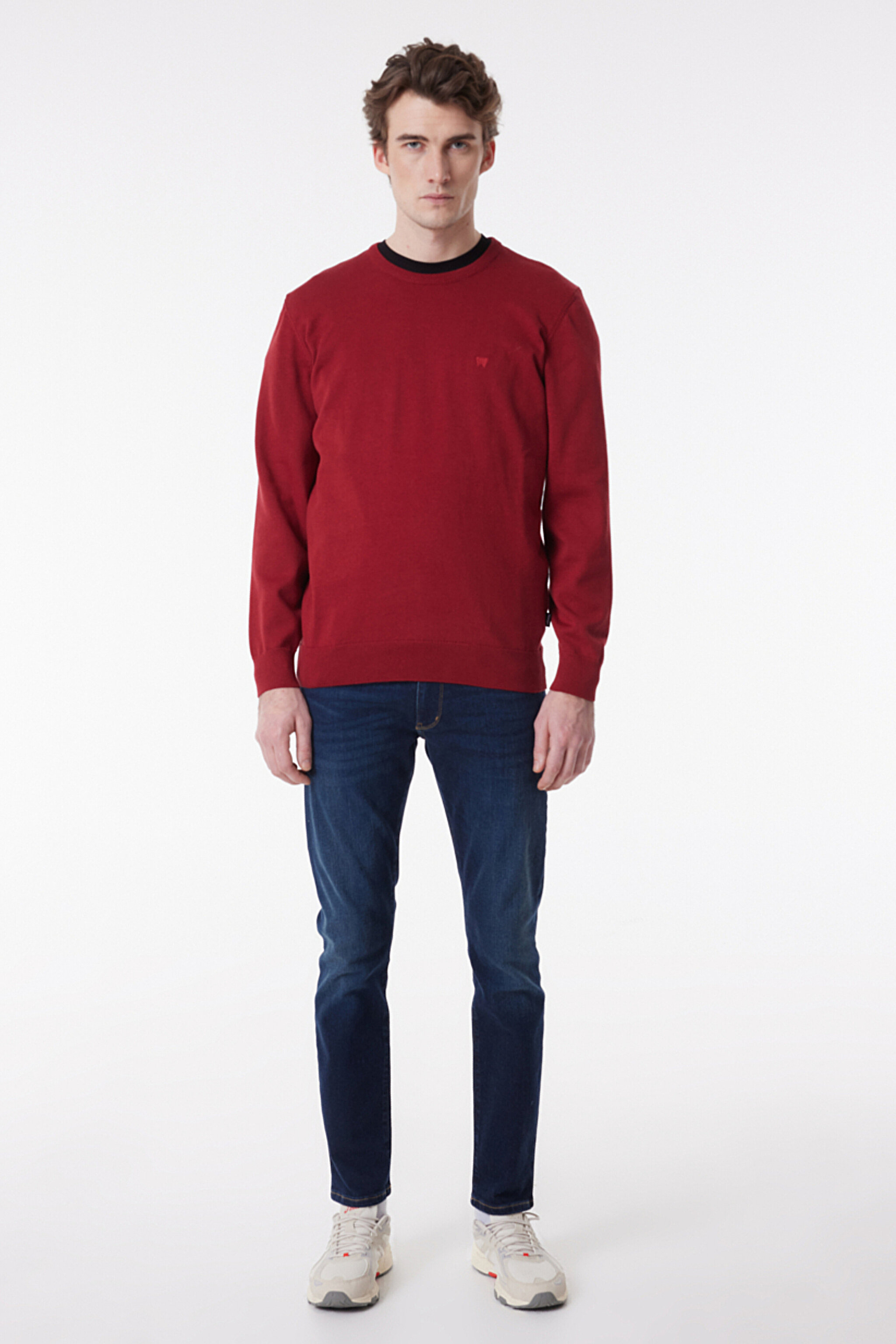 Regular Fit Normal Kesim Sıfır Yaka Triko - Red-W8A02PX2G (görsel 3)