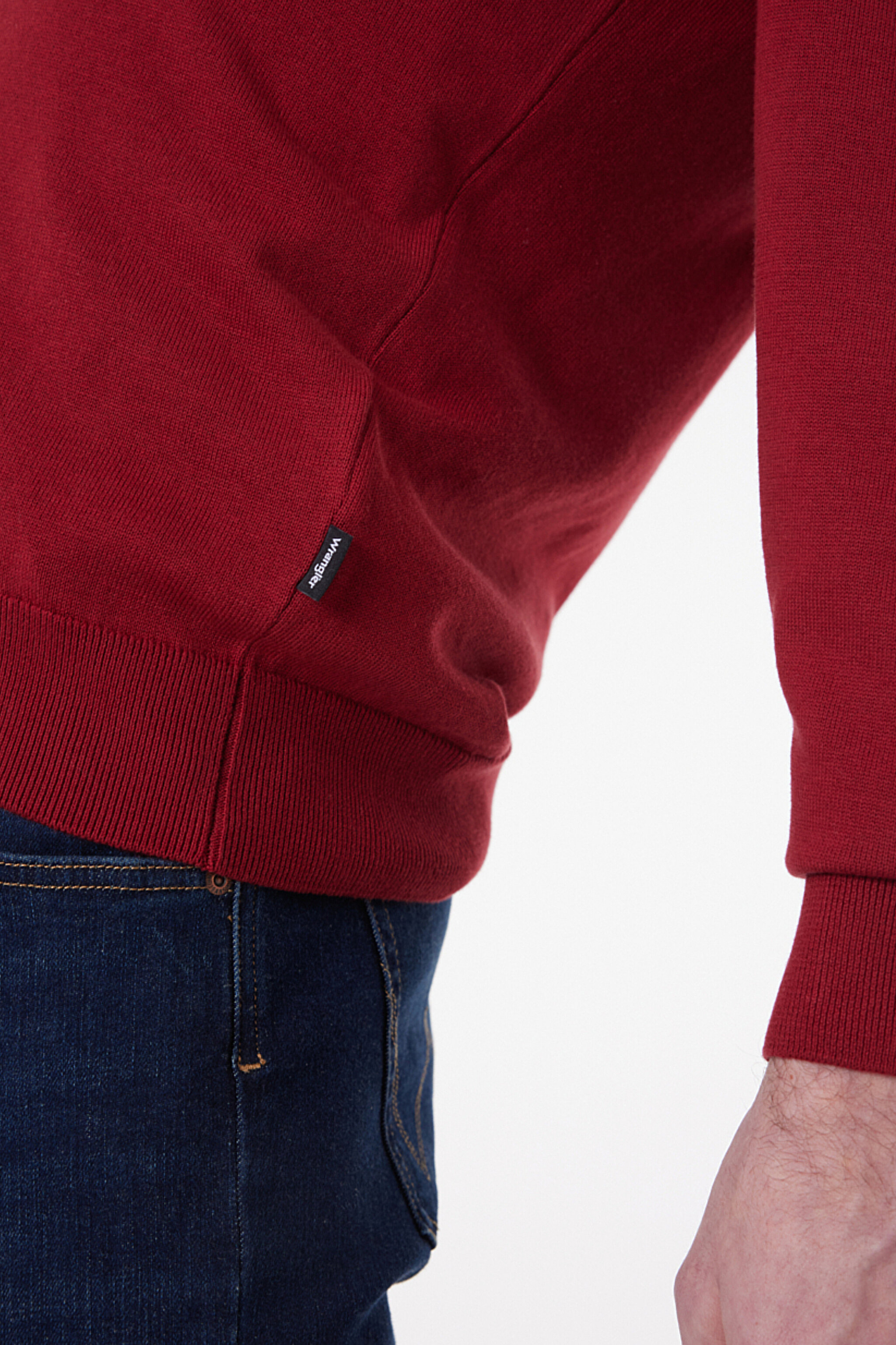 Regular Fit Normal Kesim Sıfır Yaka Triko - Red-W8A02PX2G (görsel 6)