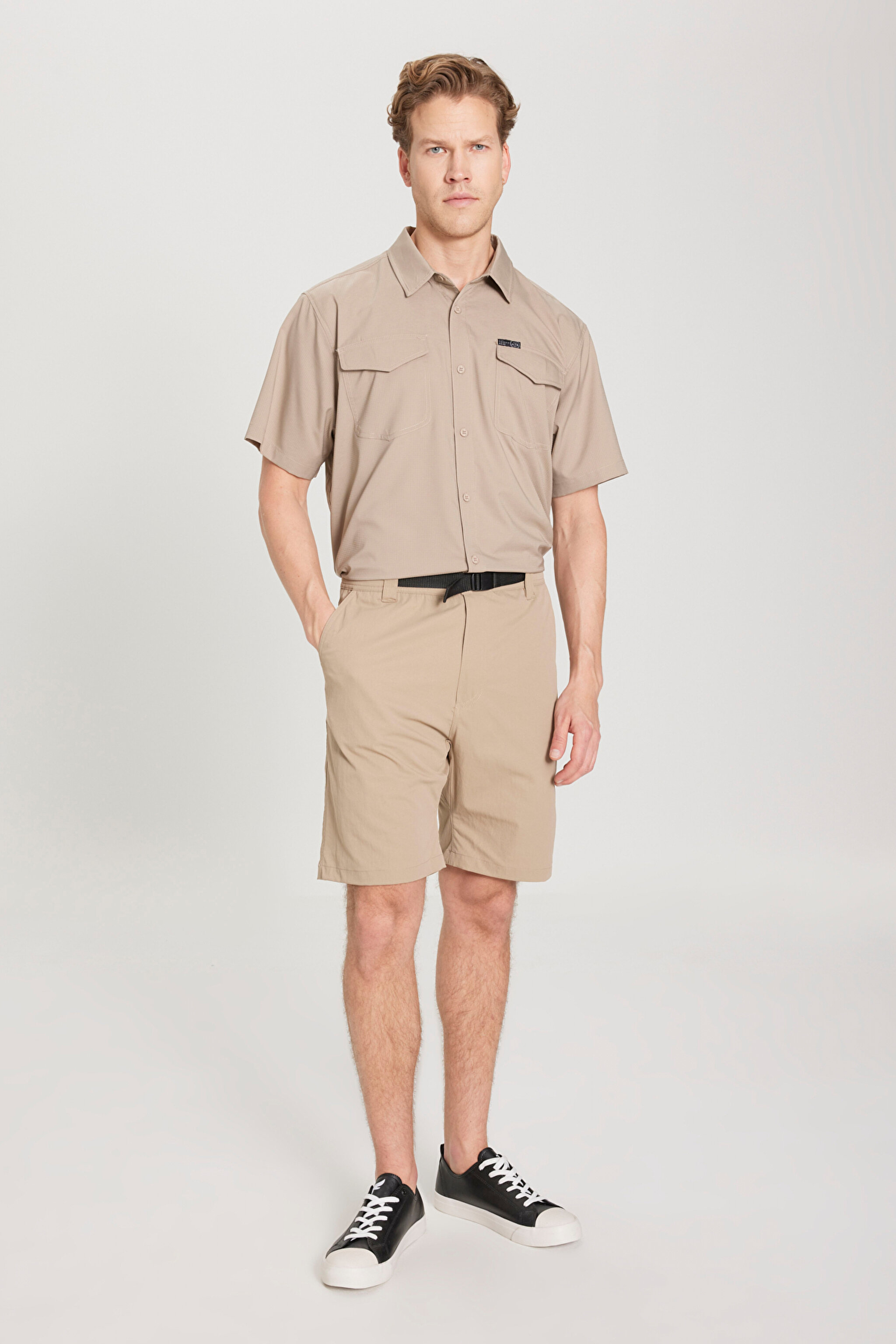 All Terrain Gear Regular Fit Normal Kesim Vizon Şort - Taupe-WA1LHI640 (görsel 2)