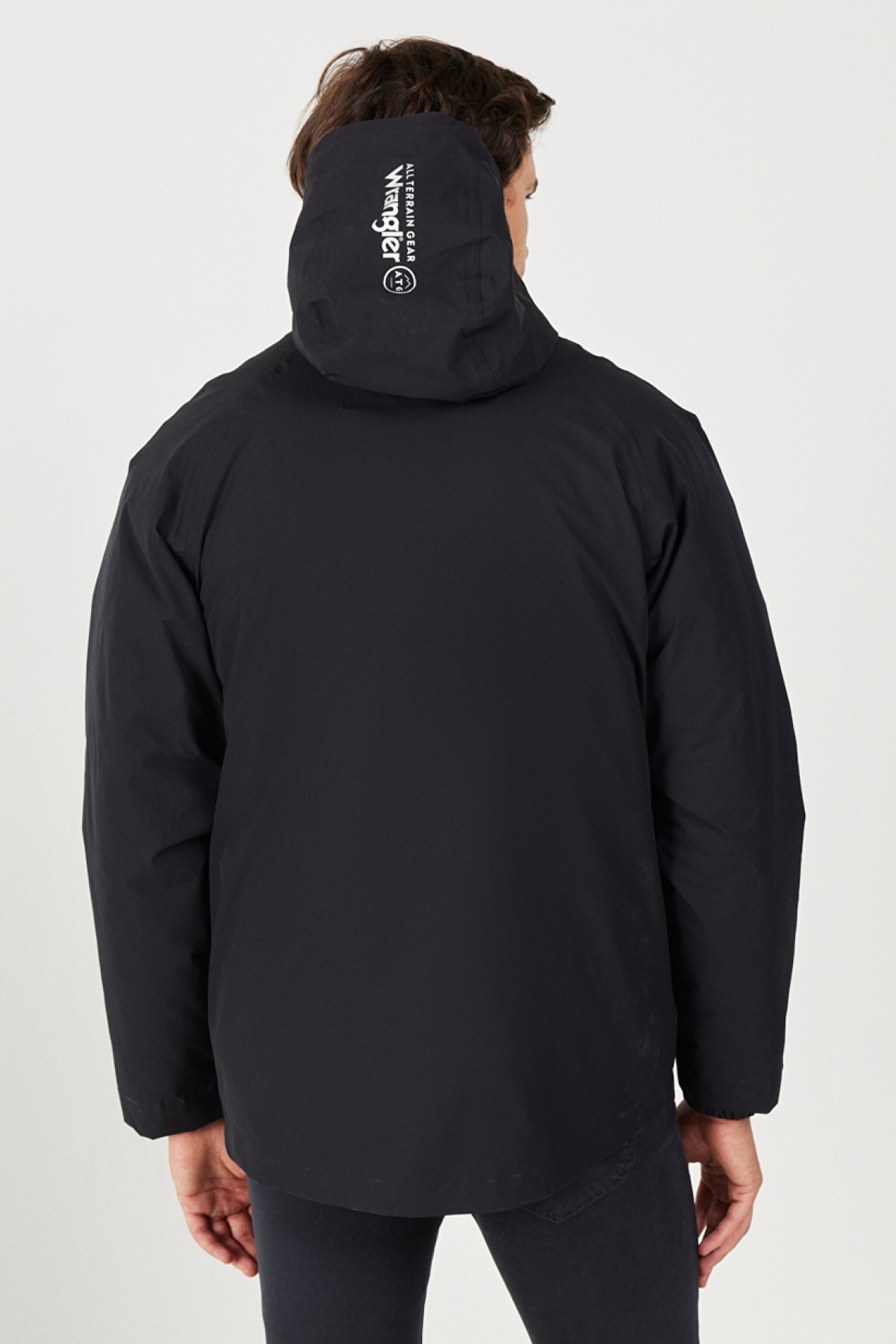 All Terrain Gear Regular Fit Normal Kesim Kapüşonlu Su Geçirmez Çift Kullanımlı Siyah Mont - Jet Black-WA4YESX6B (görsel 5)