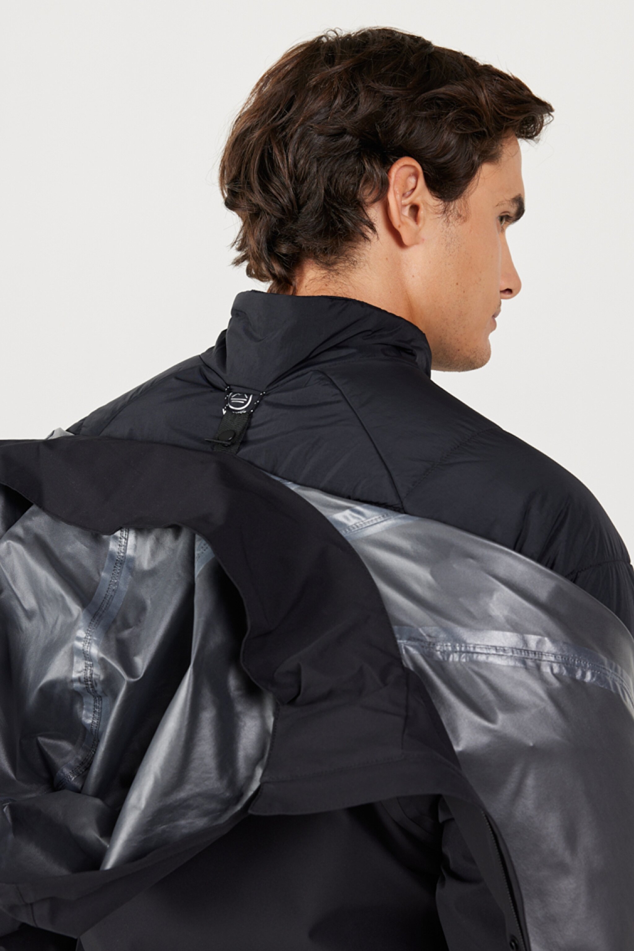 All Terrain Gear Regular Fit Normal Kesim Kapüşonlu Su Geçirmez Çift Kullanımlı Siyah Mont - Jet Black-WA4YESX6B (görsel 6)